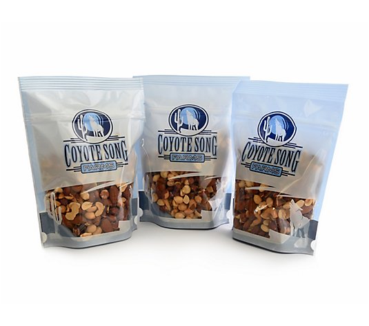 Coyote Song Farms (3) 16-oz Roasted & Salted Mixed Nuts