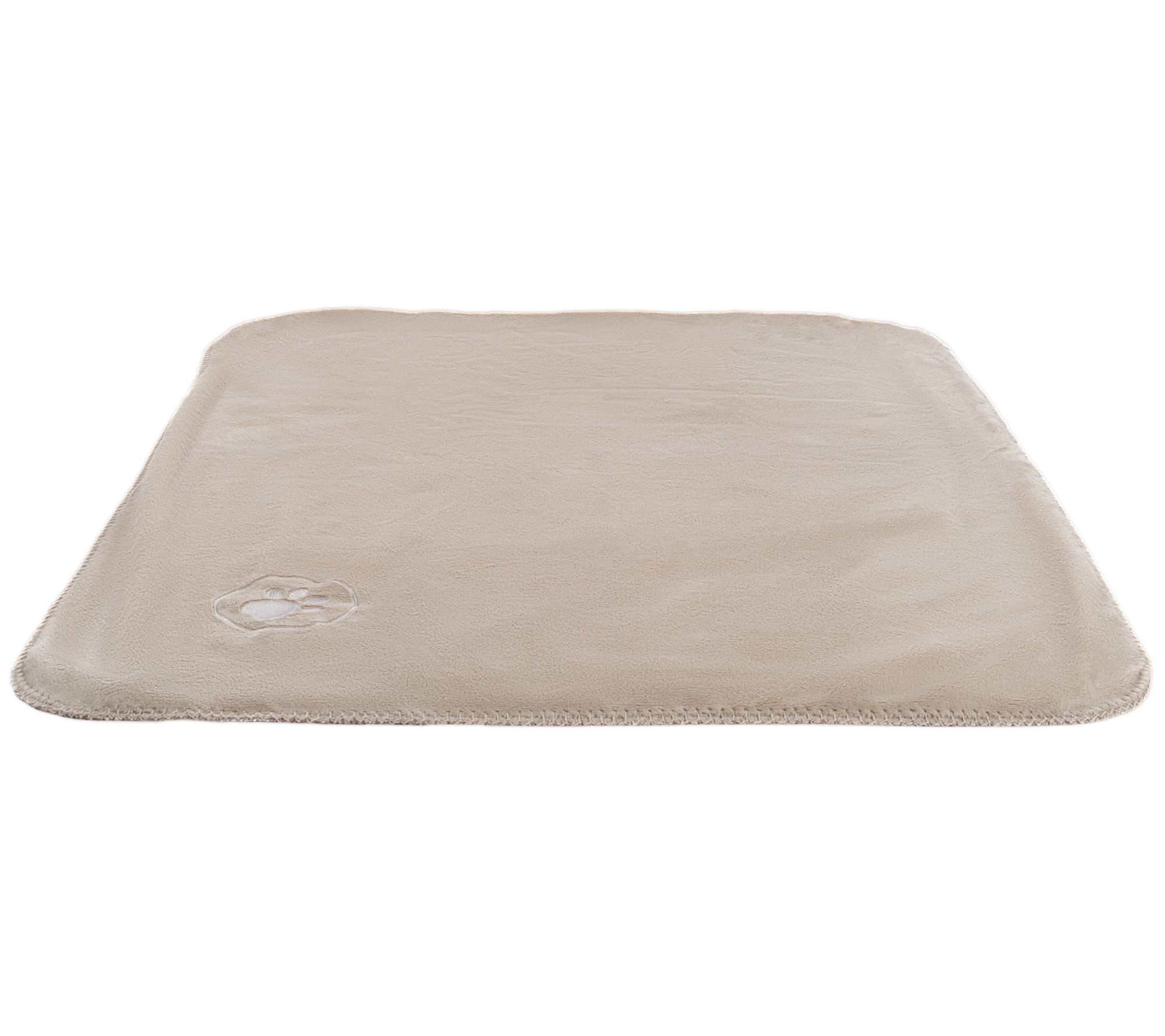 PETMAKER 100% Waterproof 40x30 Pet Lap Plush Throw Tan
