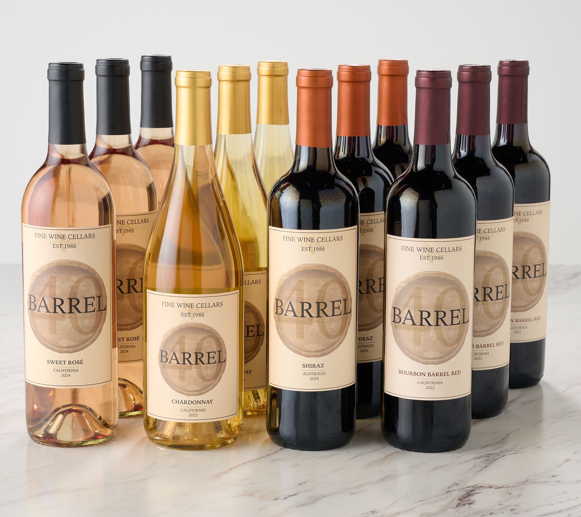 Corky's Barrel 40 Wines (12) 750-ml Bottle Set