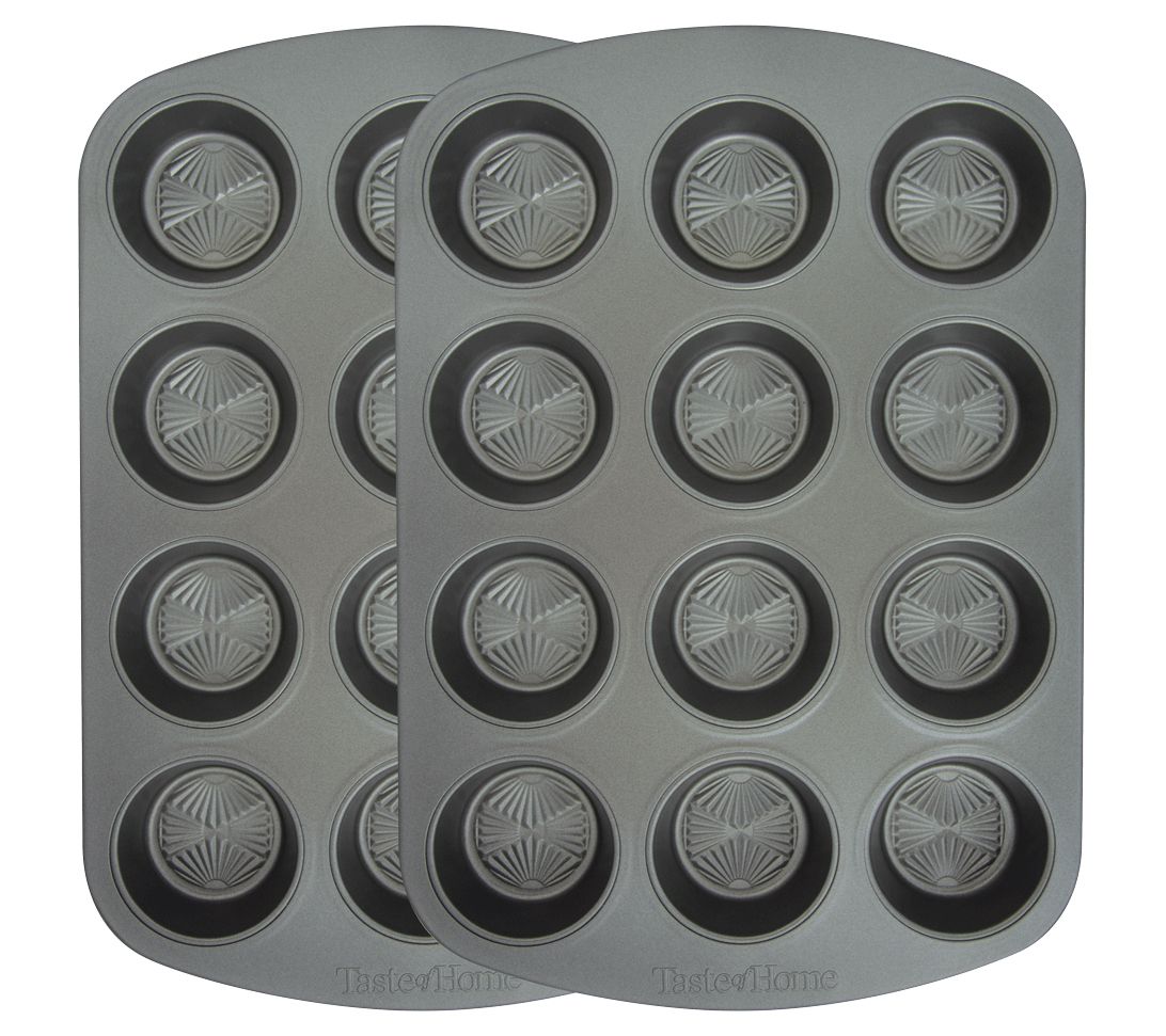 Taste of Home Set of (2) 12-cup Non-Stick Metal Muffin Pan