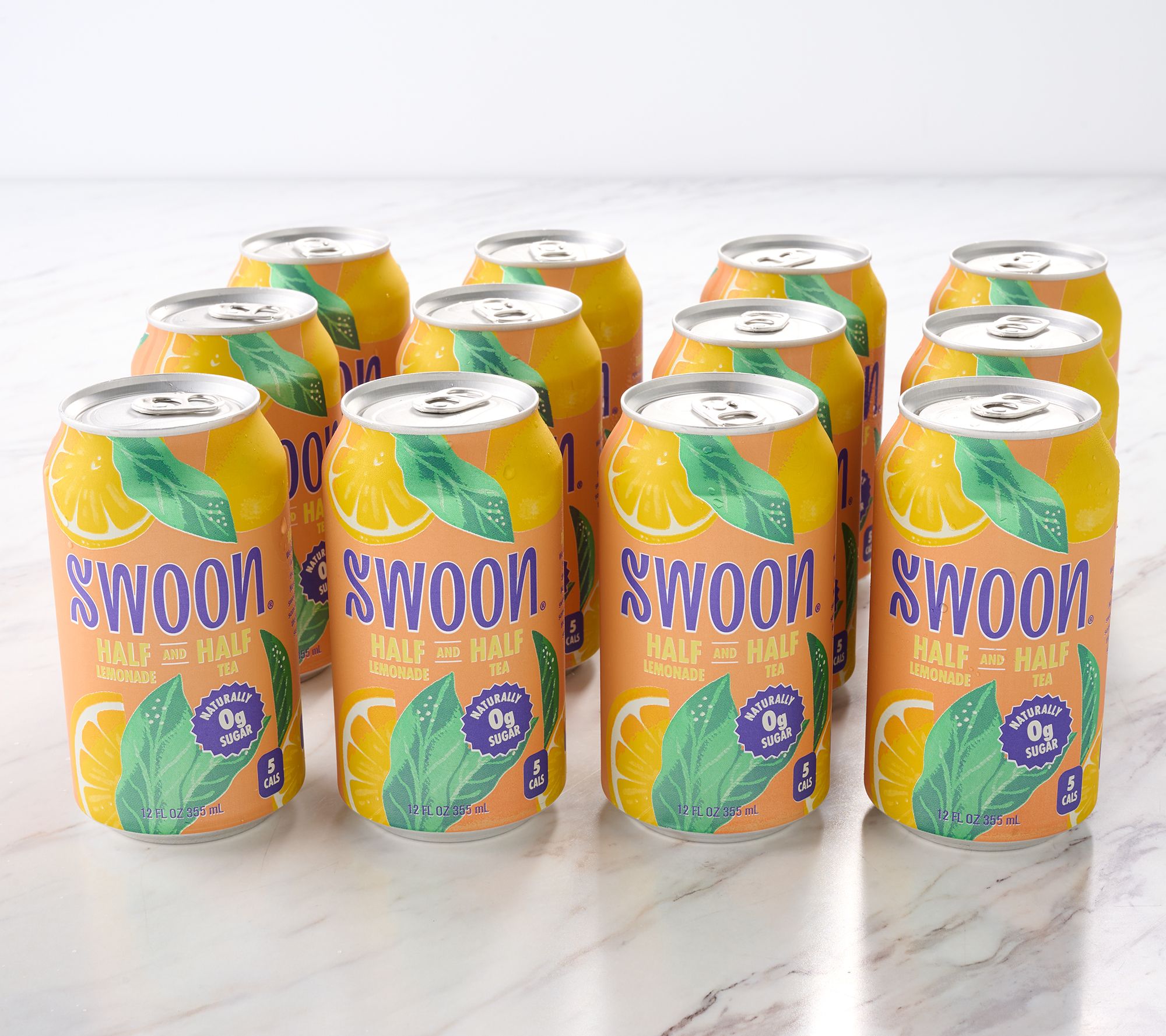 Swoon (12) 12-oz Cans of 0g Sugar Iced Teas