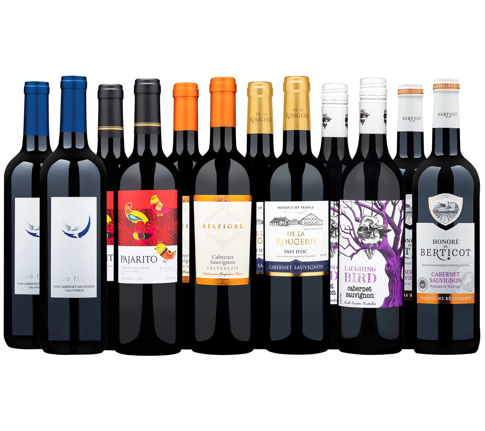 Wine Insiders Set of 12 Global Cabs Wine