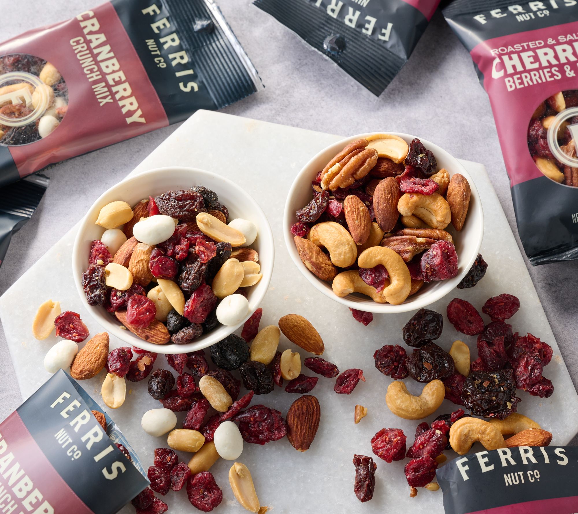 Ferris Nut Co. (12) 1.75 oz Grab & Go Bags Fruit & Nut Mixes