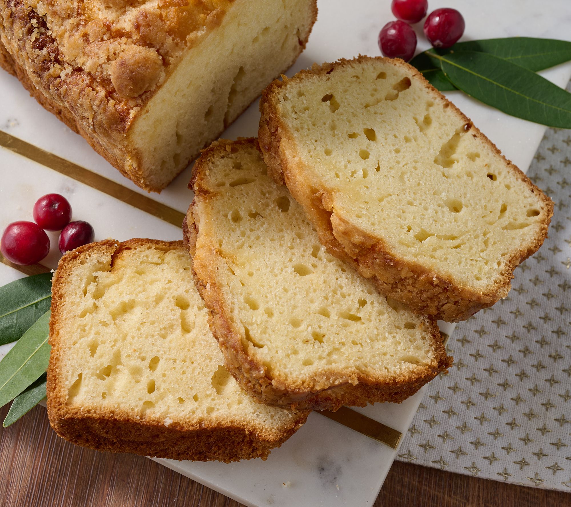 SH11/10 Bread & Bread (3)1.5lb Fresh Baked Crumb Cake Loaves