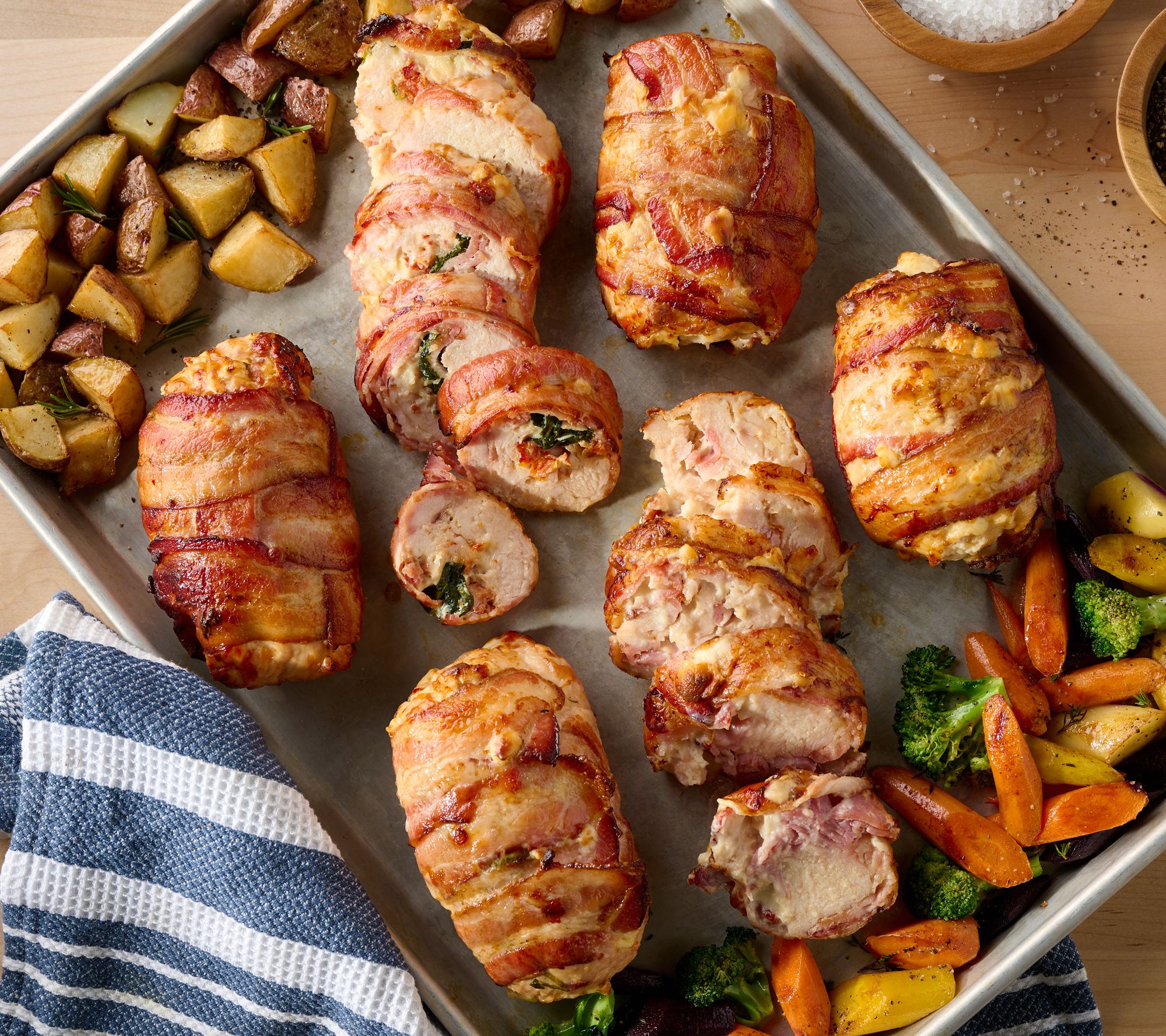 Family Farms (12) 14-oz Bacon Wrapped Stuffed Chicken Auto-Delivery