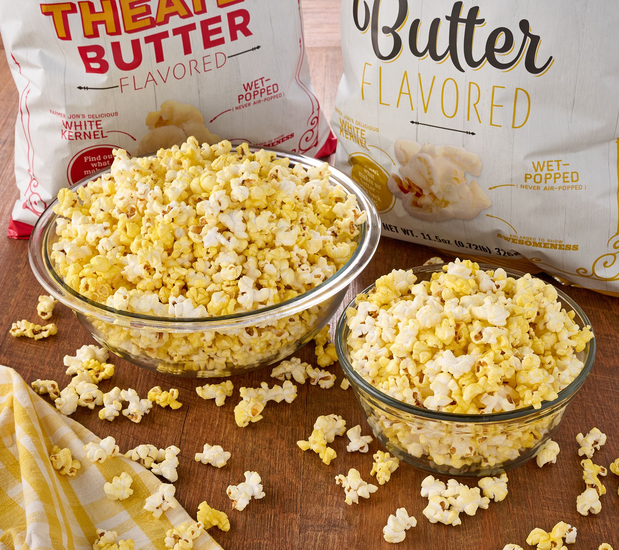 Farmer Jon's (2) 11.5-oz Jumbo Gourmet Popped Popcorn Bags