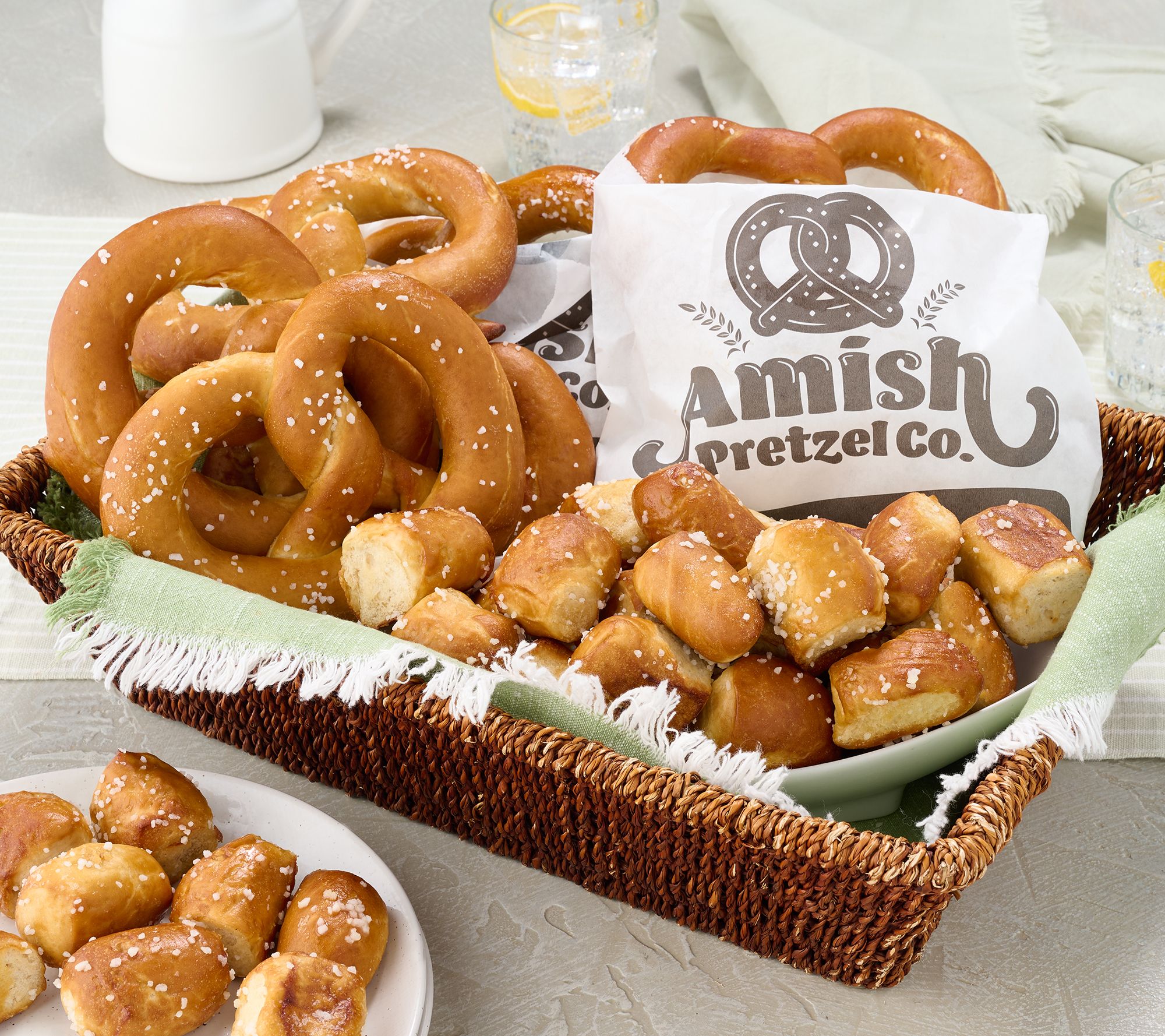 Amish Pretzel Co. Combo Pack (1) 5.5oz Bag Pretzels & (1) 2lb bag Nuggets