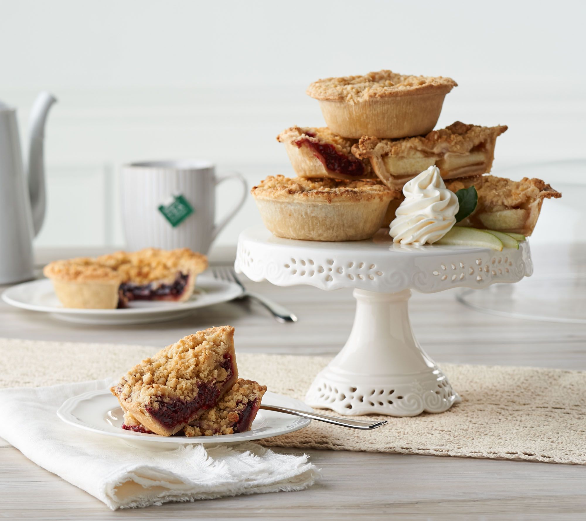 The Real Pie Co (8) 7.7oz Imported Fruit Crumble Pie Sampler