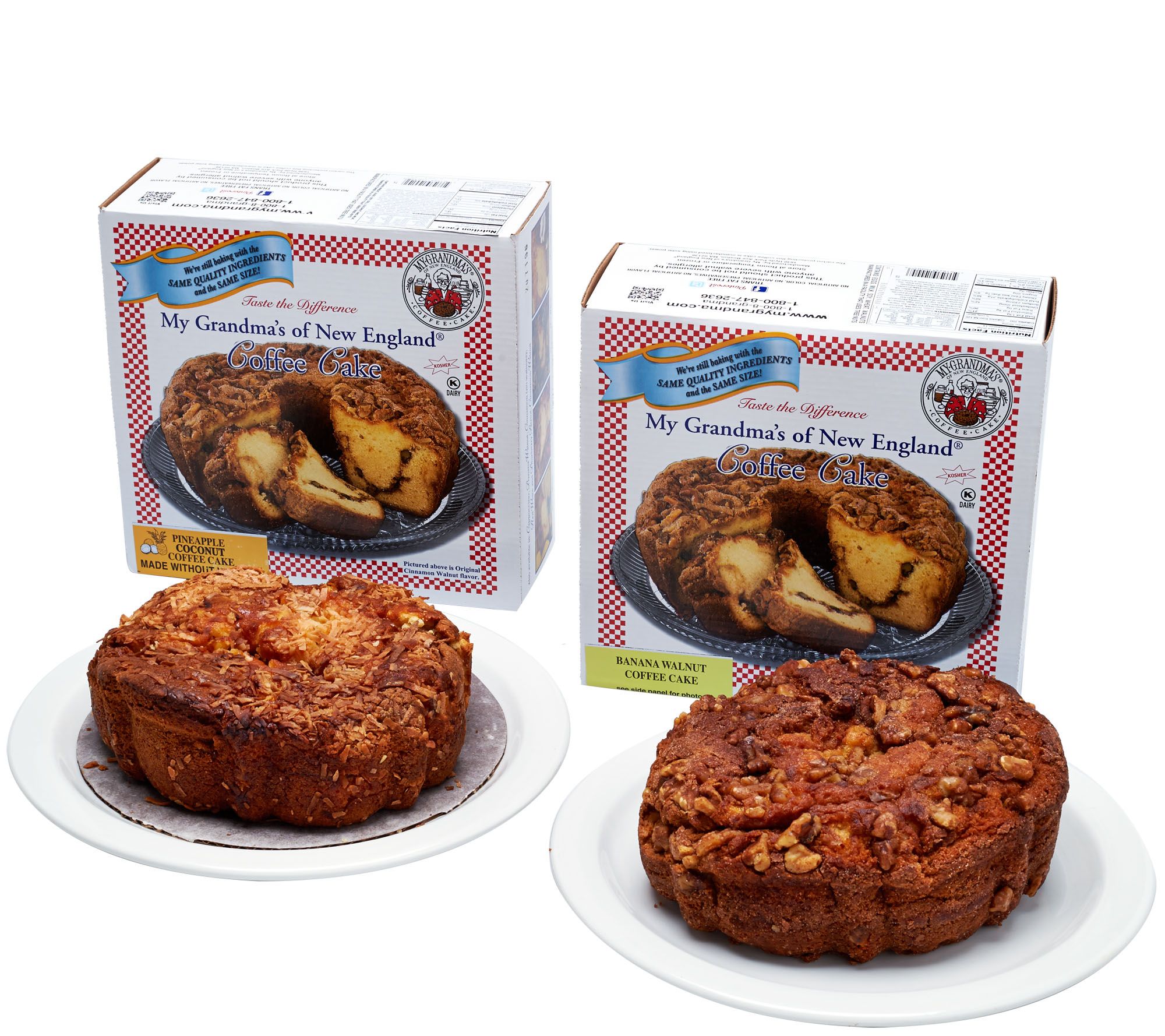 My Grandma's (2) 28oz Banana & Pineapple Coffee Cakes