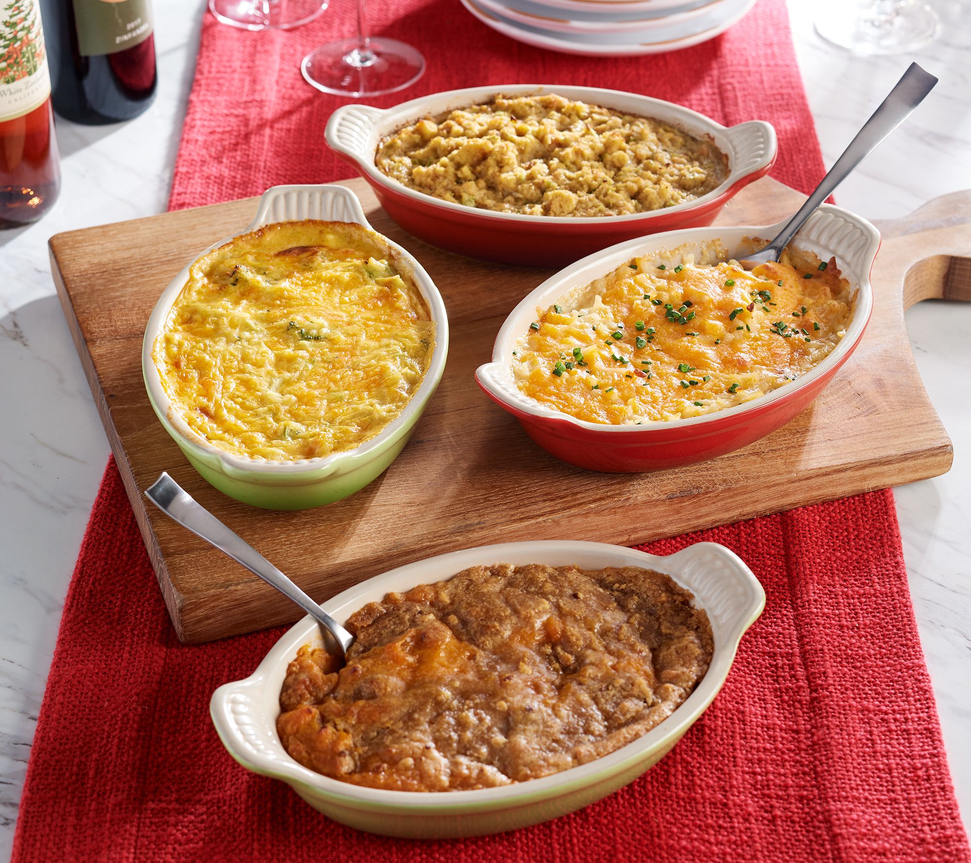 St. Clair (4) 2-lb New Sampler Holiday Side Dishes - QVC.com