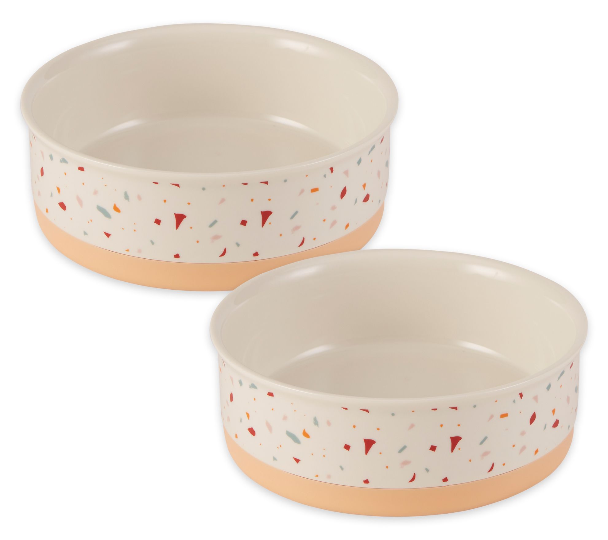 Bone Dry Terrazzo Pet Bowls Medium Set/2