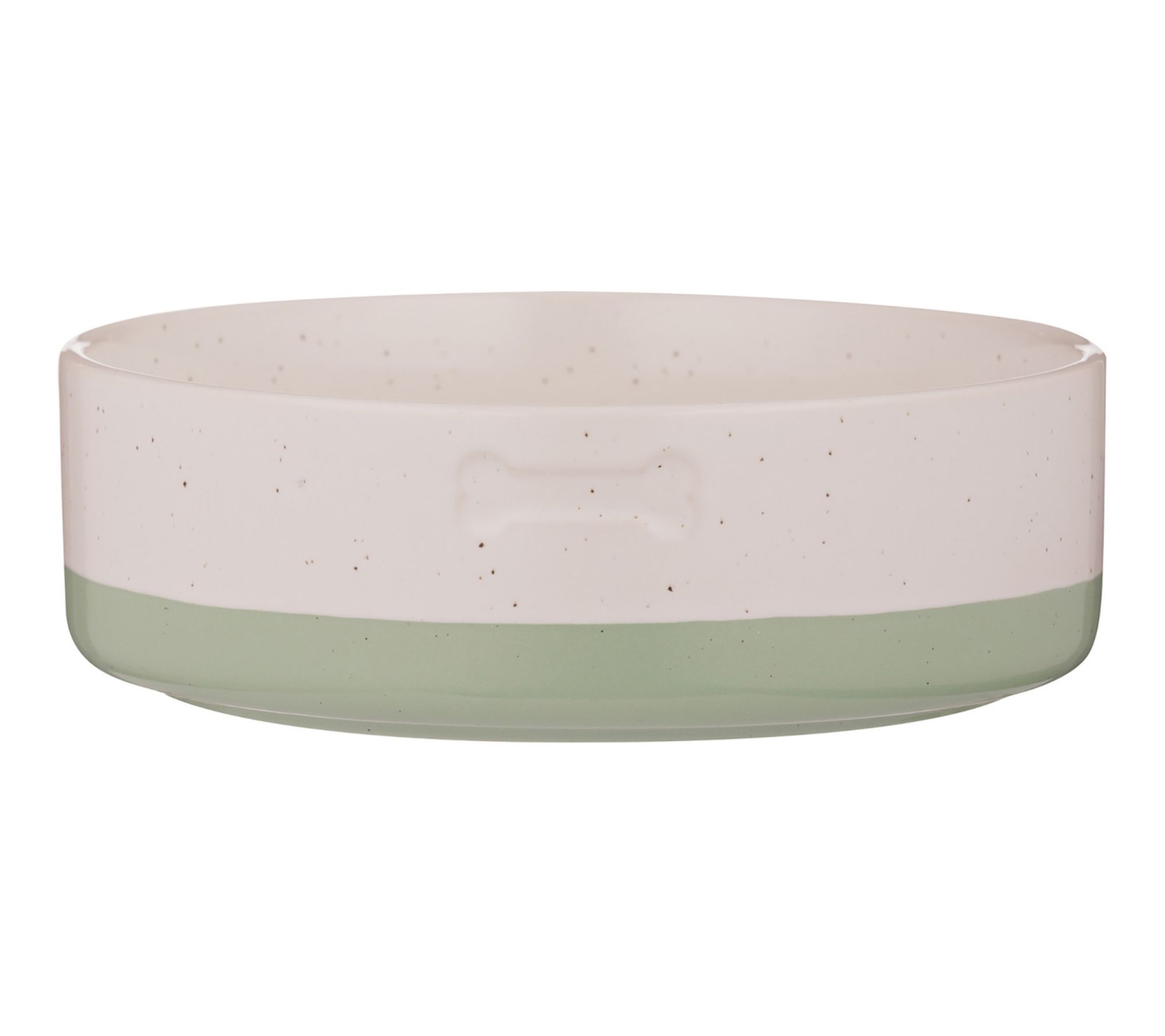 Mason Cash Speckle Dip 28.7oz Dog Bowl Green & Cream