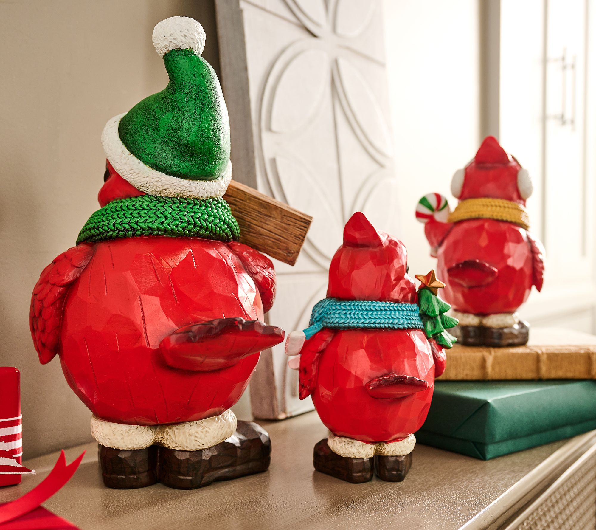 as-is-girl-next-door-set-of-3-holiday-animal-friends-trio-statuary