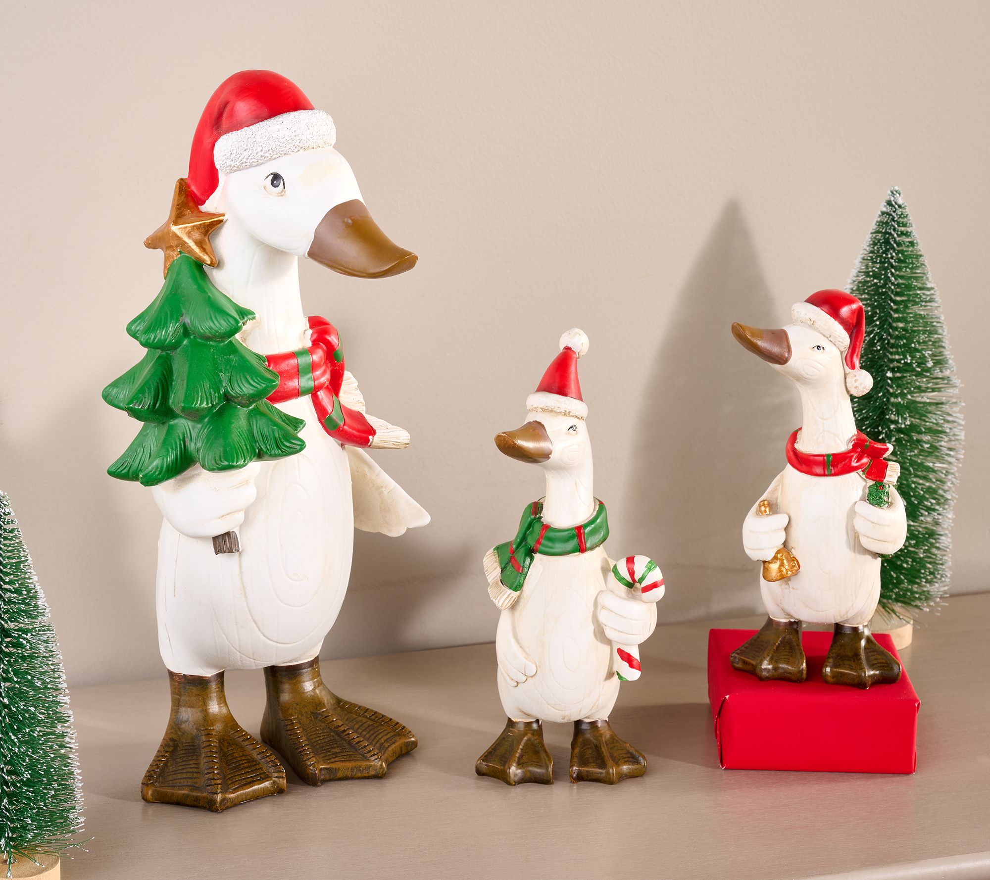 "As Is" Girl Next Door Set of 3 Holiday Animal Friends Trio Statuary