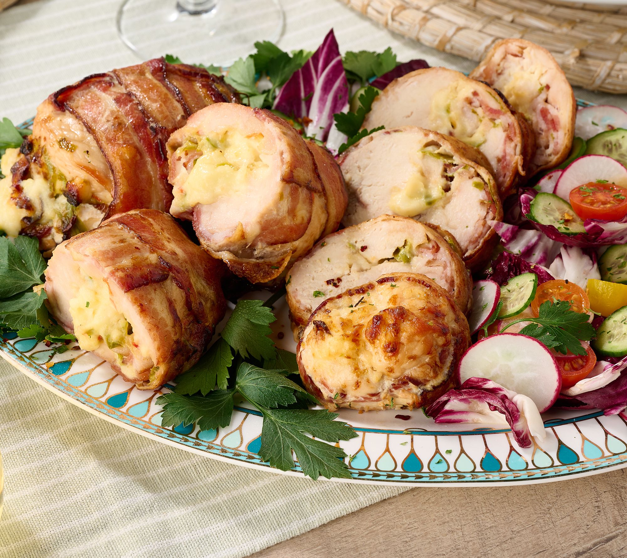 Family Farms (6) 14-oz Bacon Wrapped Stuffed Chicken Or Pork