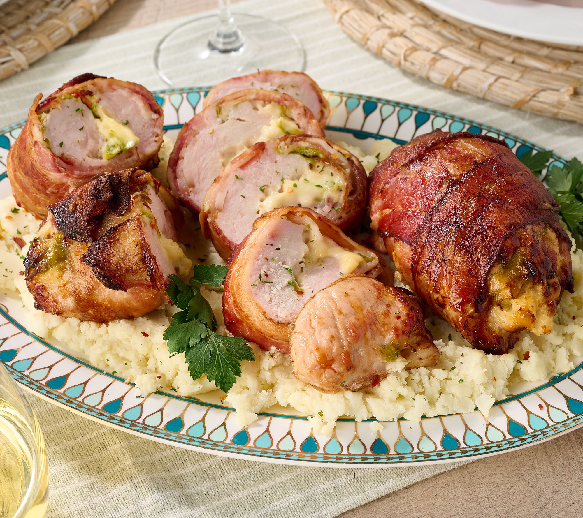 Family Farms (6) 14-oz Bacon Wrapped Stuffed Chicken Or Pork