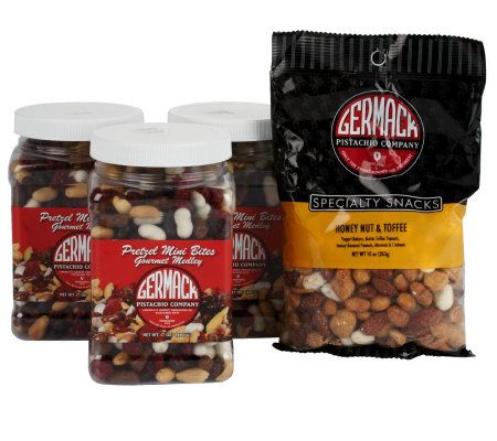 Germack (3) 17 oz. Jars Pretzel Mini Bites & Bonus 10 oz. Bag - QVC.com