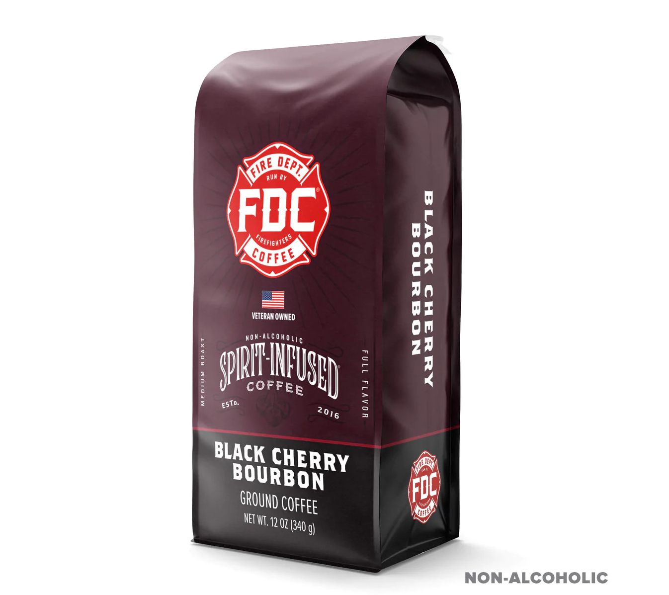 Fire Dept. Coffee 12-oz Black Cherry Bourbon Ground Coffee - QVC.com