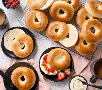 SH 3/18 Just Bagels (24) 4-oz NYC Boiled Bagels Auto-Delivery