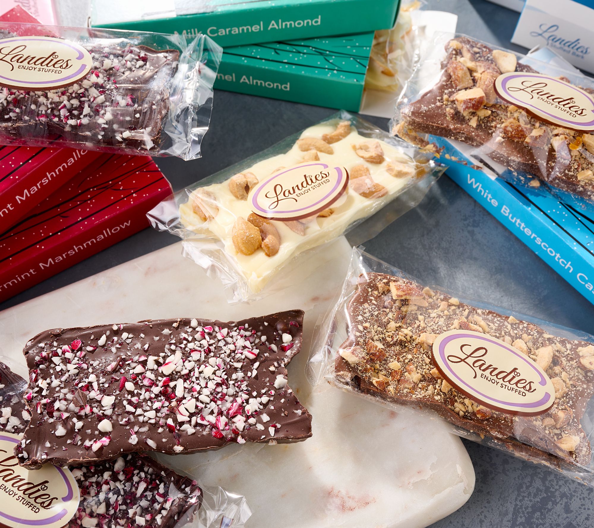 SH12/9 Landies Candies 9pc Stuffed Bark in Gift Boxes