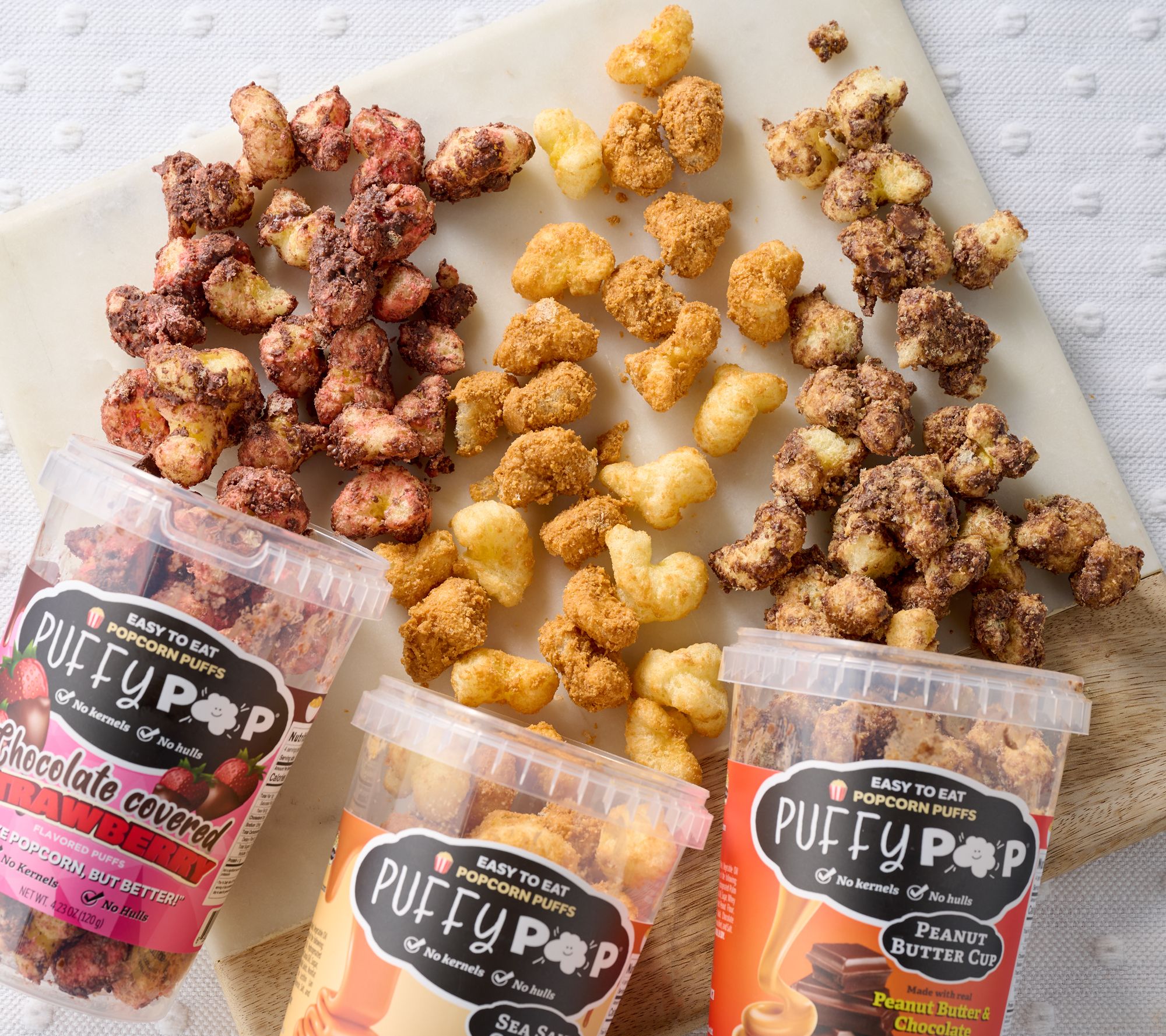 Puffy Pop (3) Tubs Sweet & Salty Puffed Corn