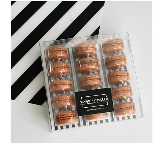 Savor Patisserie Box of 15 Salted Caramel French Macarons