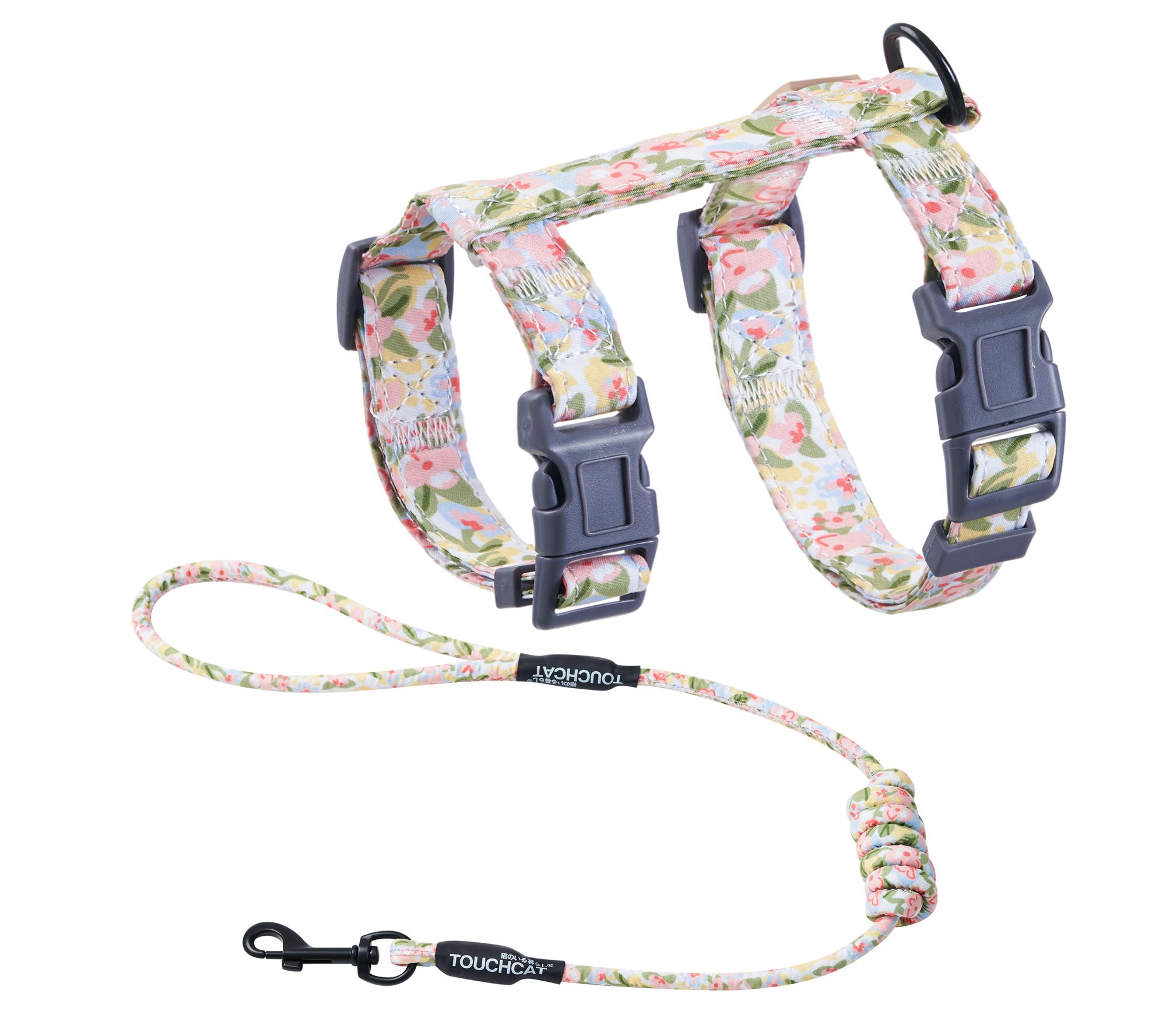 Touchcat Floral Patterned Cat Harness and Leash