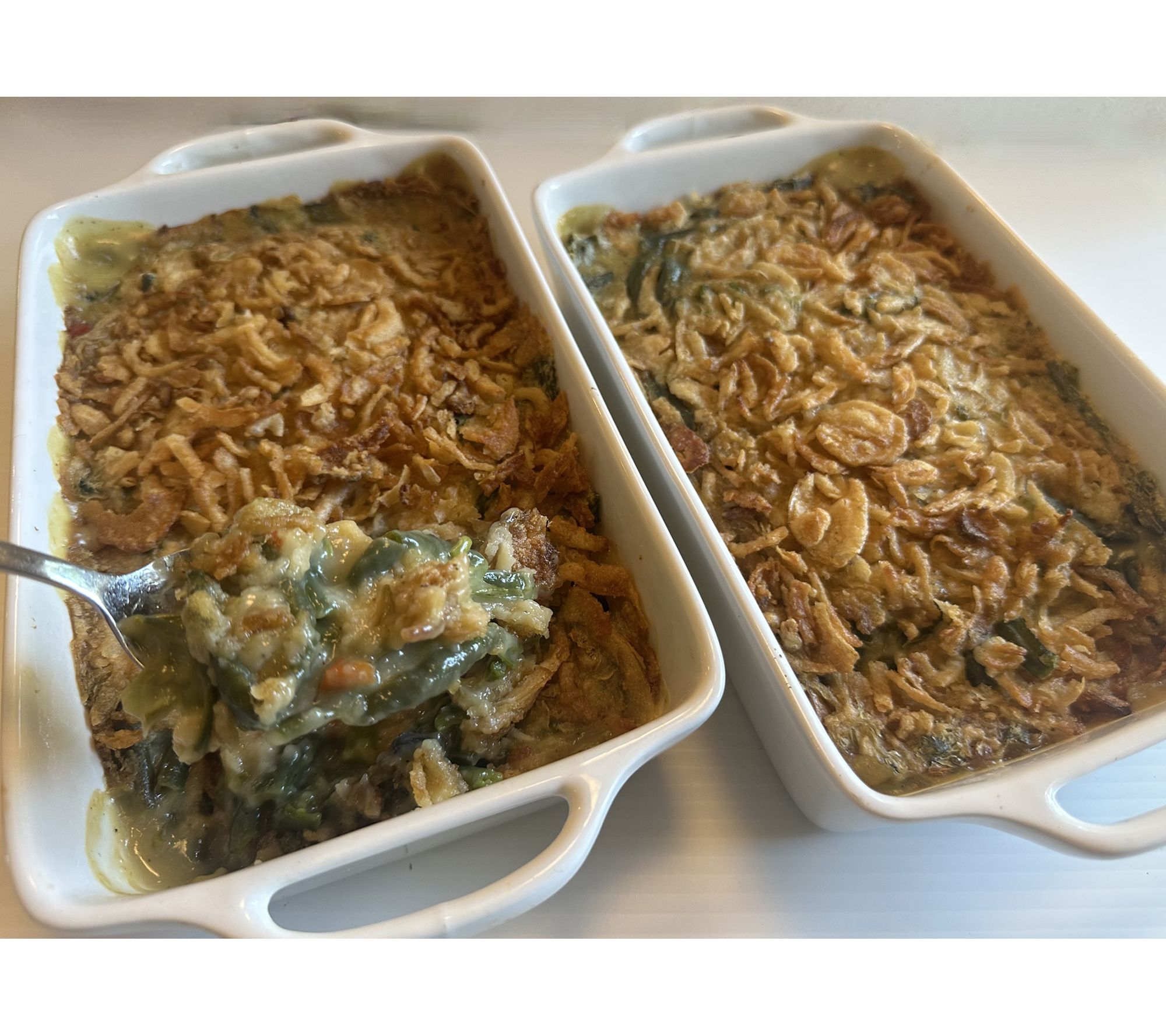 Corky's (2) 2 lb. Green Bean Casserole with Crispy Topping