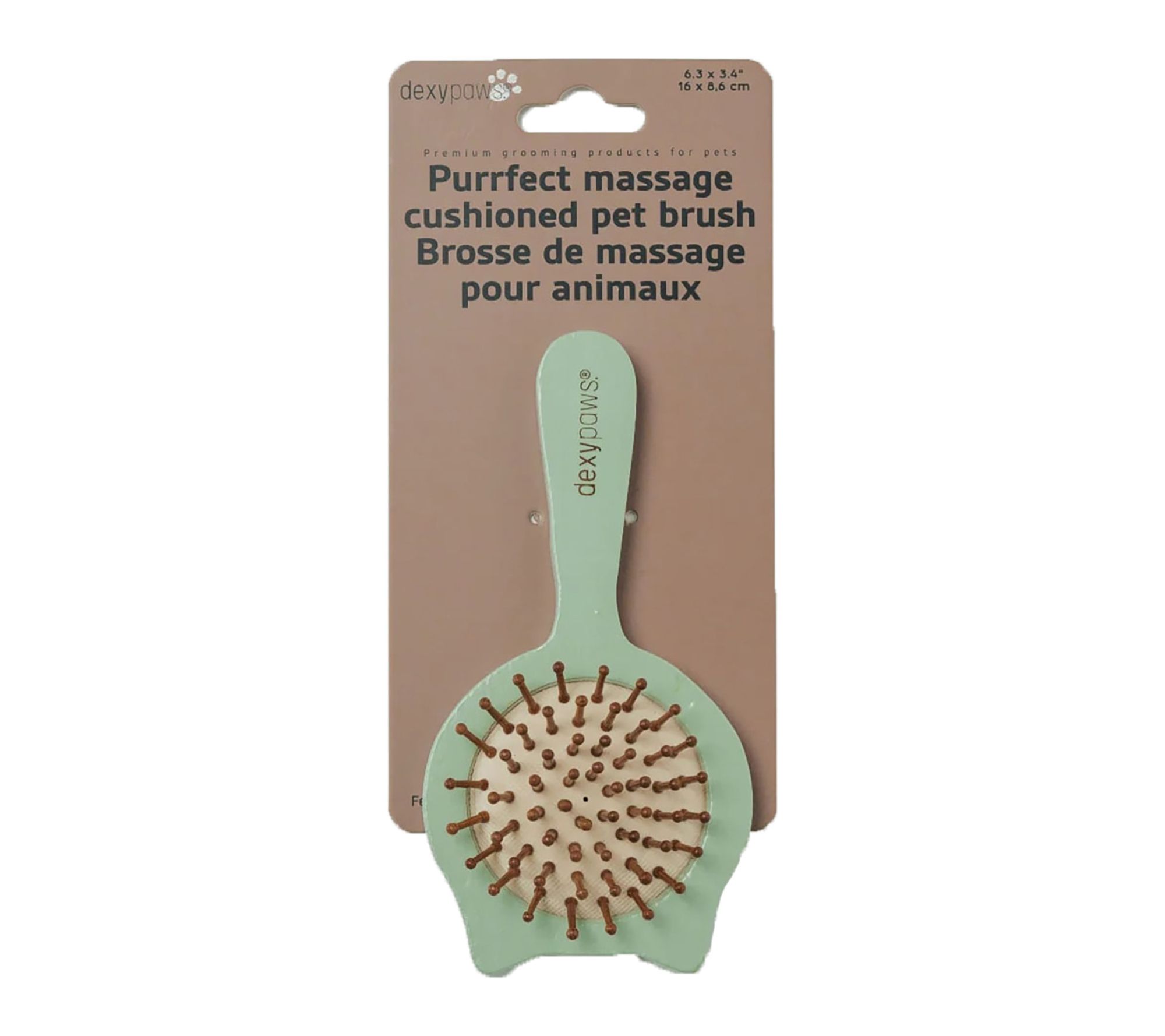 Dexypaws Purrfect Massage Cat Shaped Comb HeadCat Brush