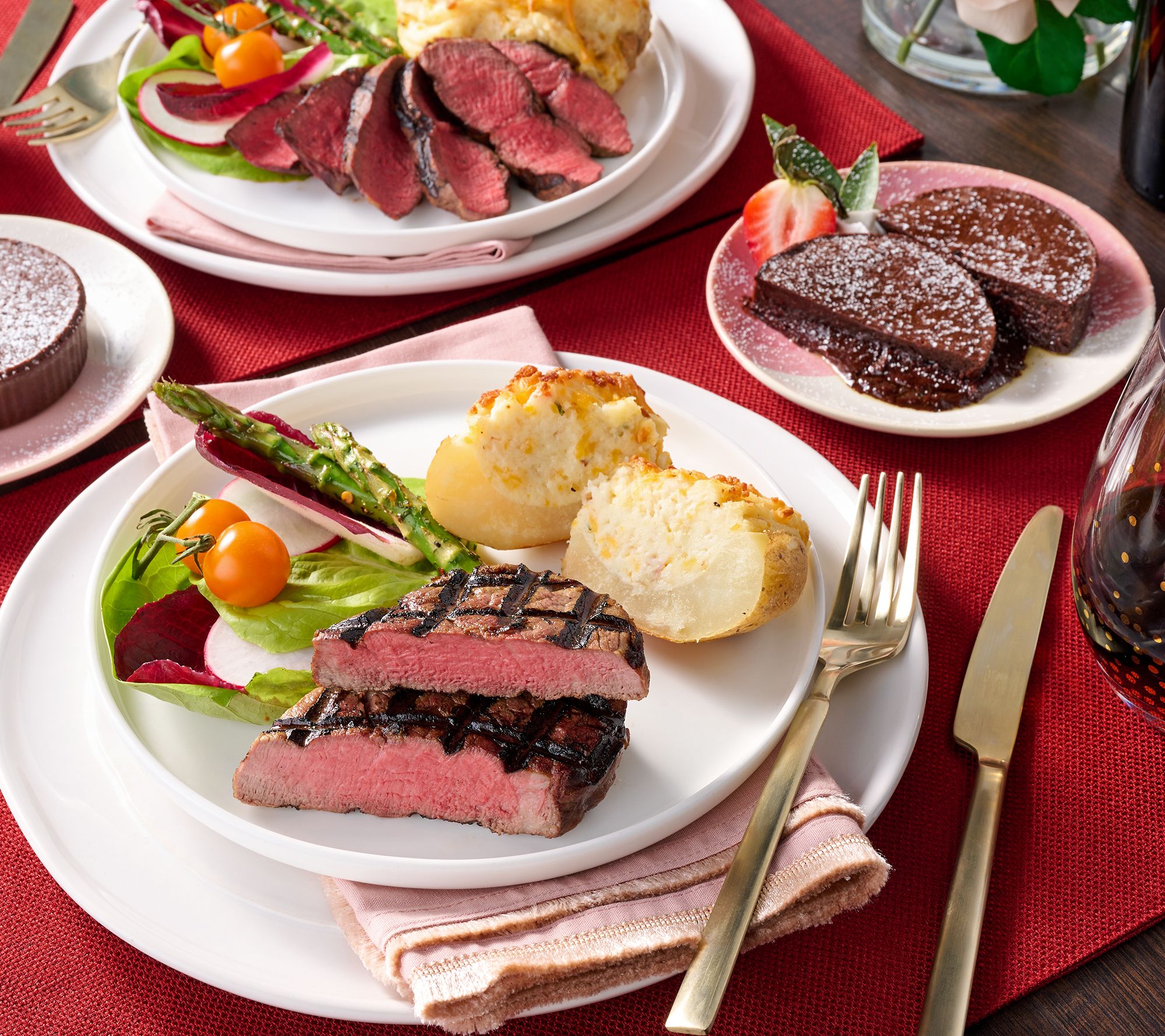 Kansas City (4) 5-oz Filet Mignons, Lava Cake & Potatoes Auto-Delivery