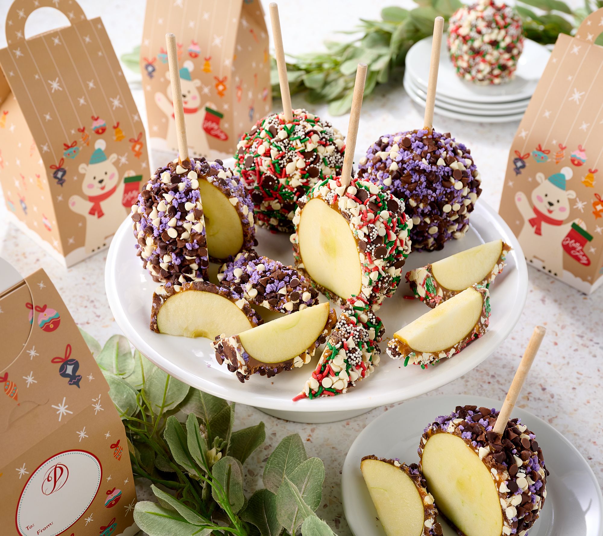 SH12/8 Mrs. Prindables 6pc Sharing Size Apples w/ Gift Boxes