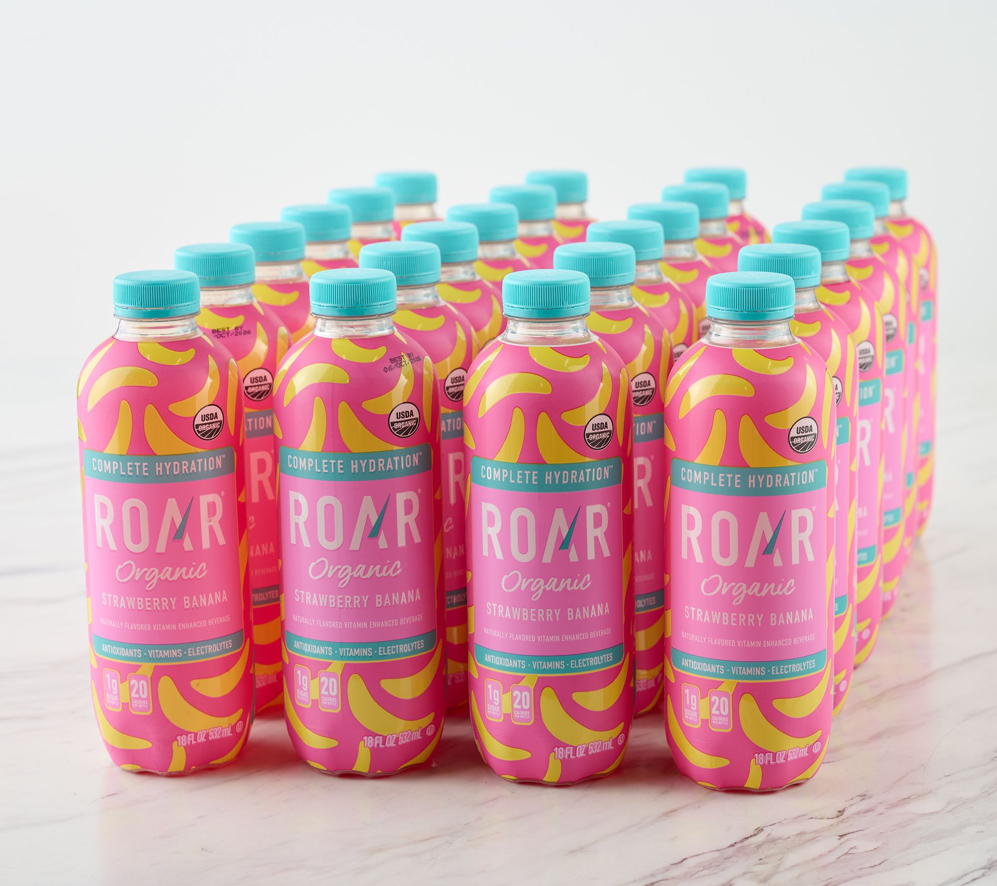 Roar Organic (24) 18oz Btls Vitamin & Electrolyte Beverages