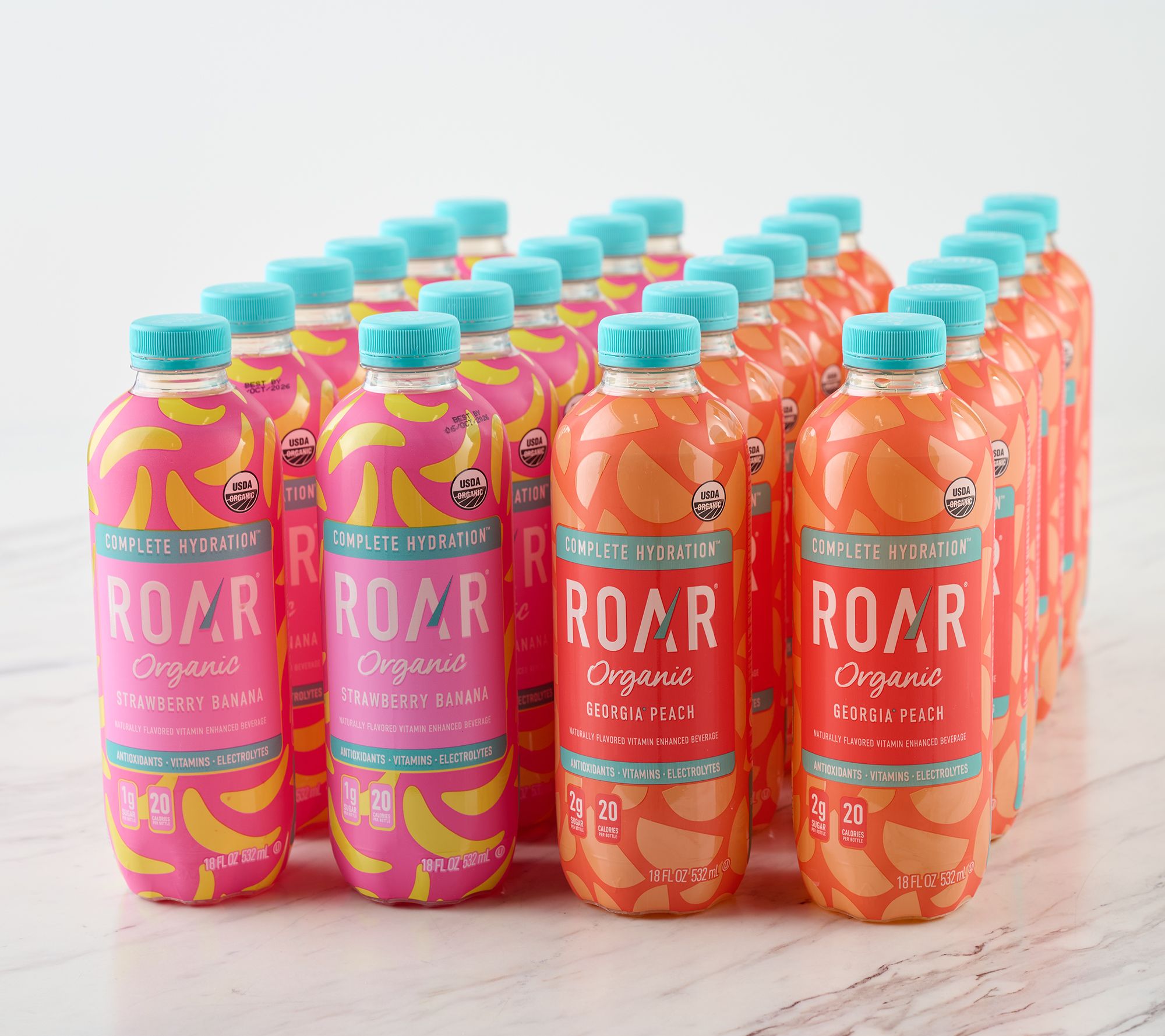 Roar Organic (24) 18oz Btls Vitamin & Electrolyte Beverages