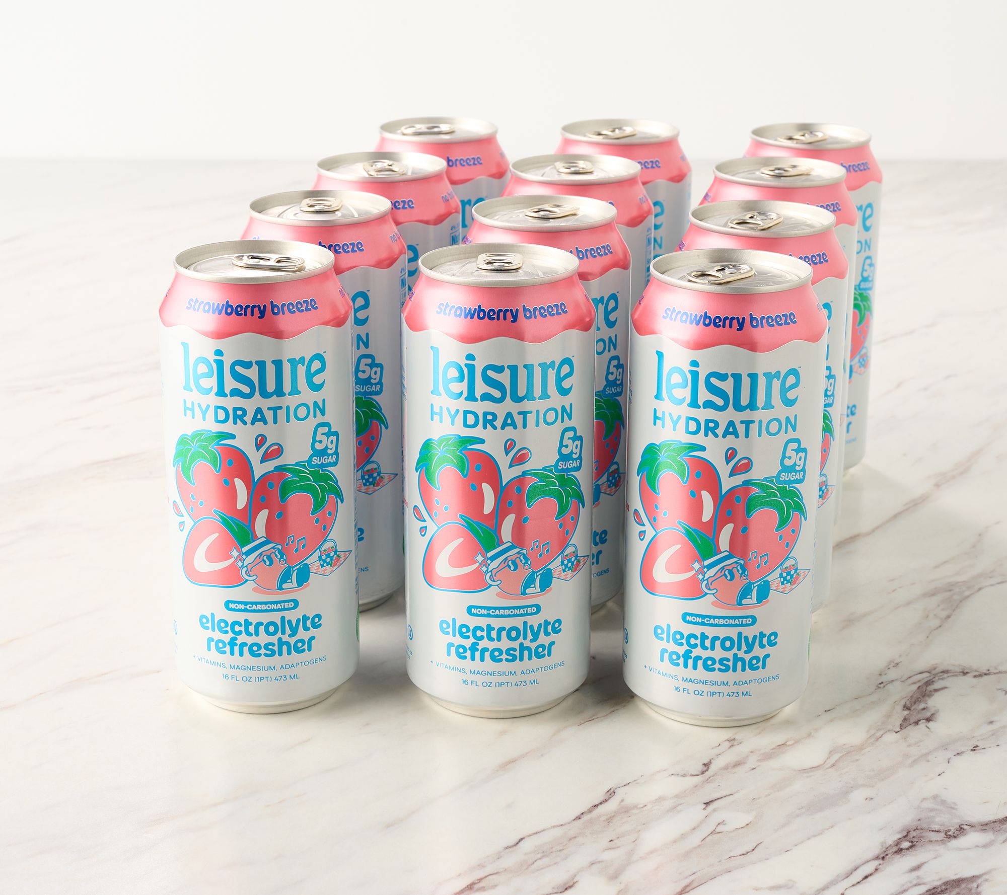 Leisure Hydration (12) 16oz Cans Electrolyte Refreshers