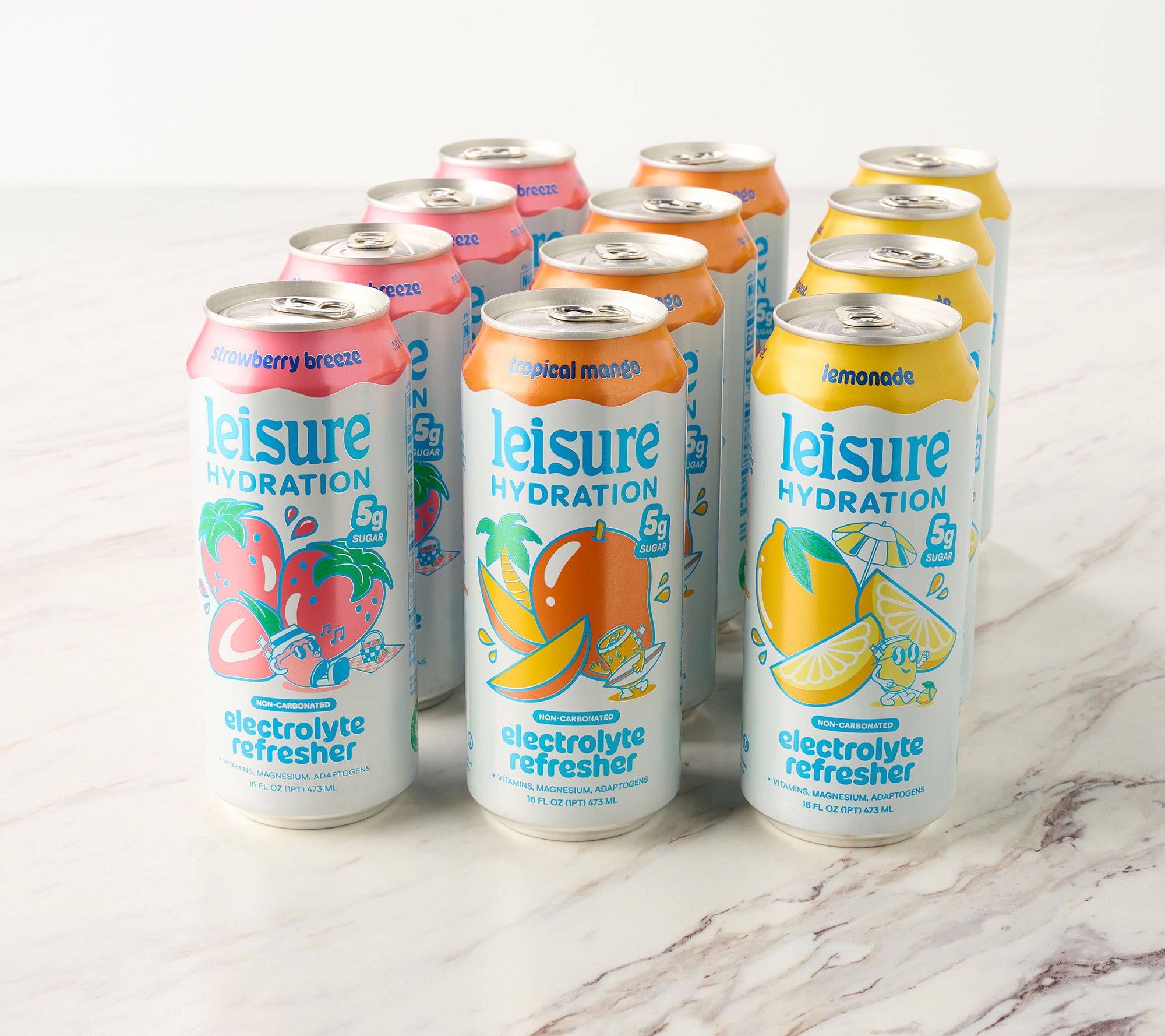 Leisure Hydration (12) 16oz Cans Electrolyte Refreshers