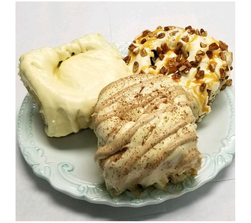 Cinnamom Bakery (6) Individual Jumbo 3-Varietyinnamon Rolls