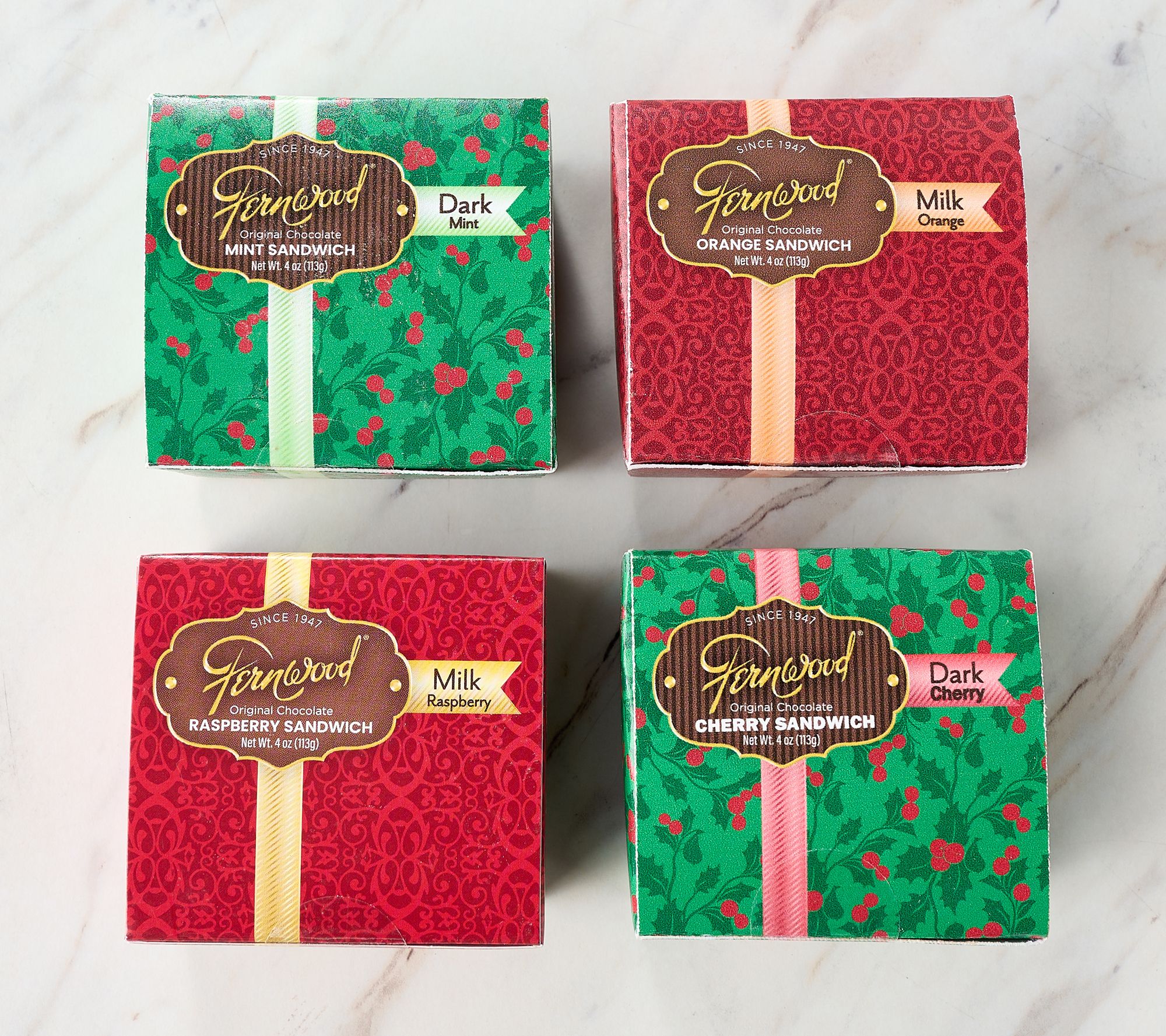 Fernwood Candy (4) Boxes Layered Chocolates