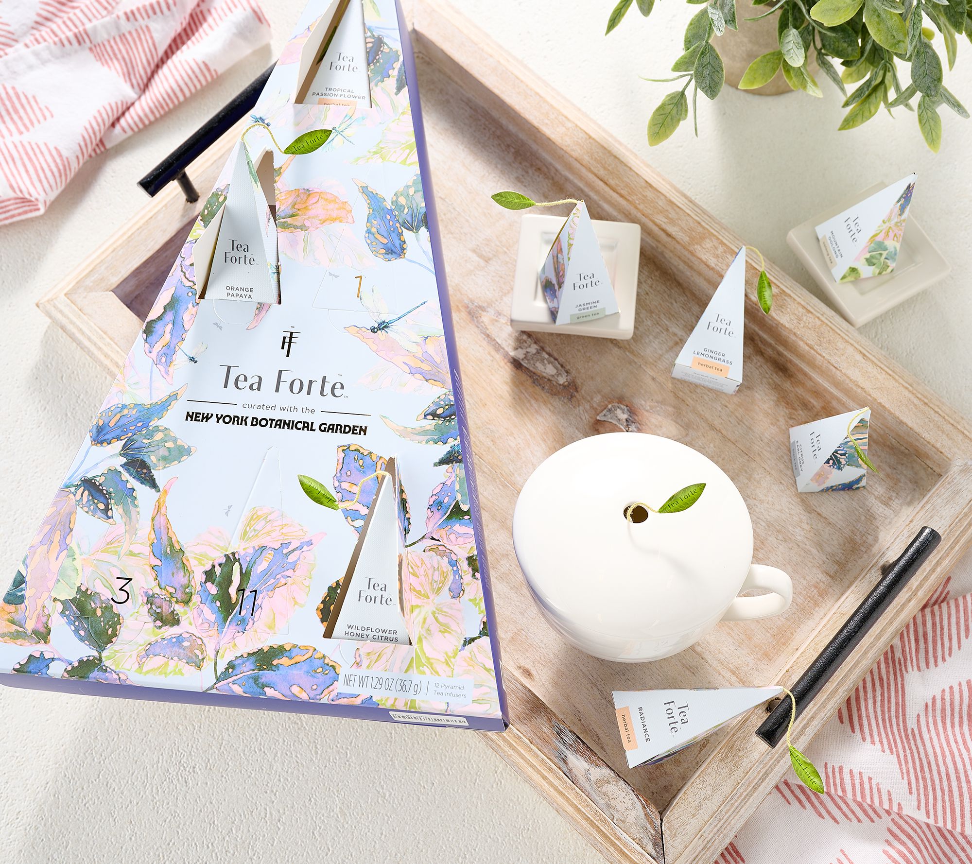 Tea Forte 12 Days of Blissful Teas with Cafe Cup & Tea Trays