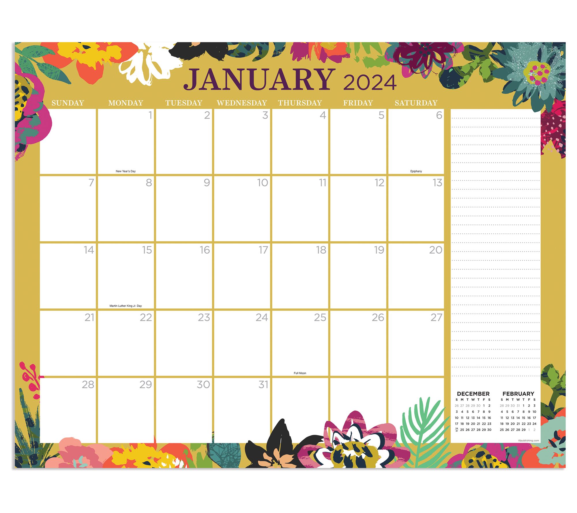 Personalized Full Size Desk Calendar 2024 - Promo Direct