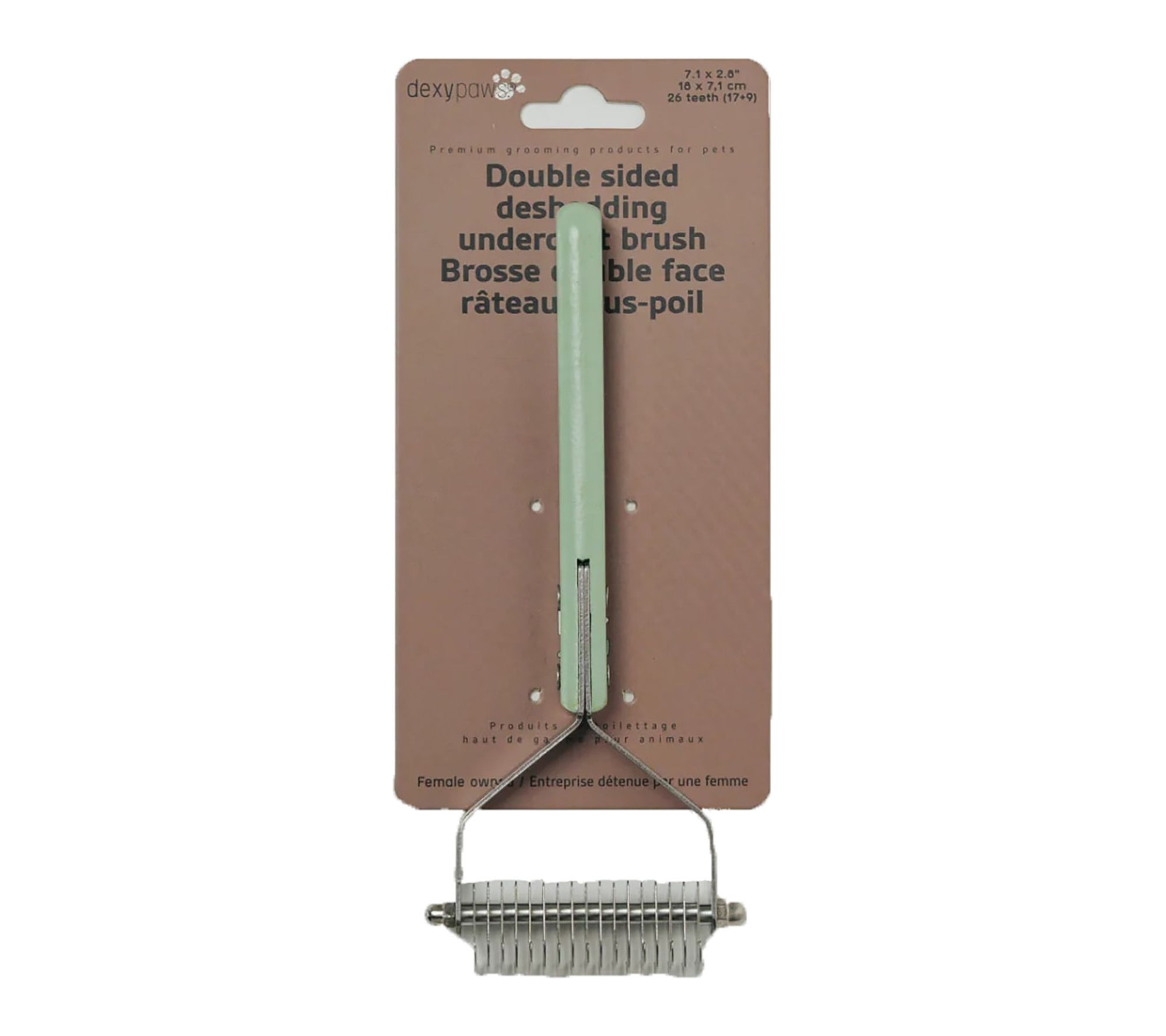 Dexypaws Pet Double-Sided Deshedding UndercoatBrush