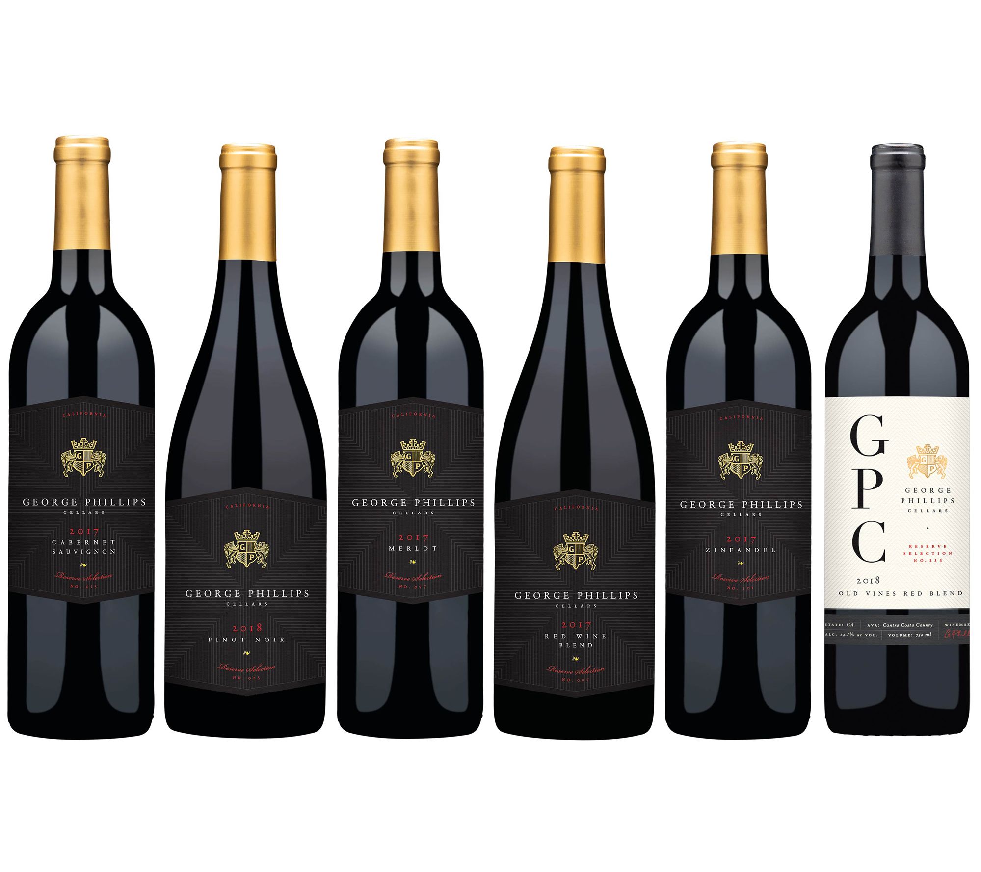 Wine Insiders George Phillips Cellars Red Wine Set Of 6 Qvc Com