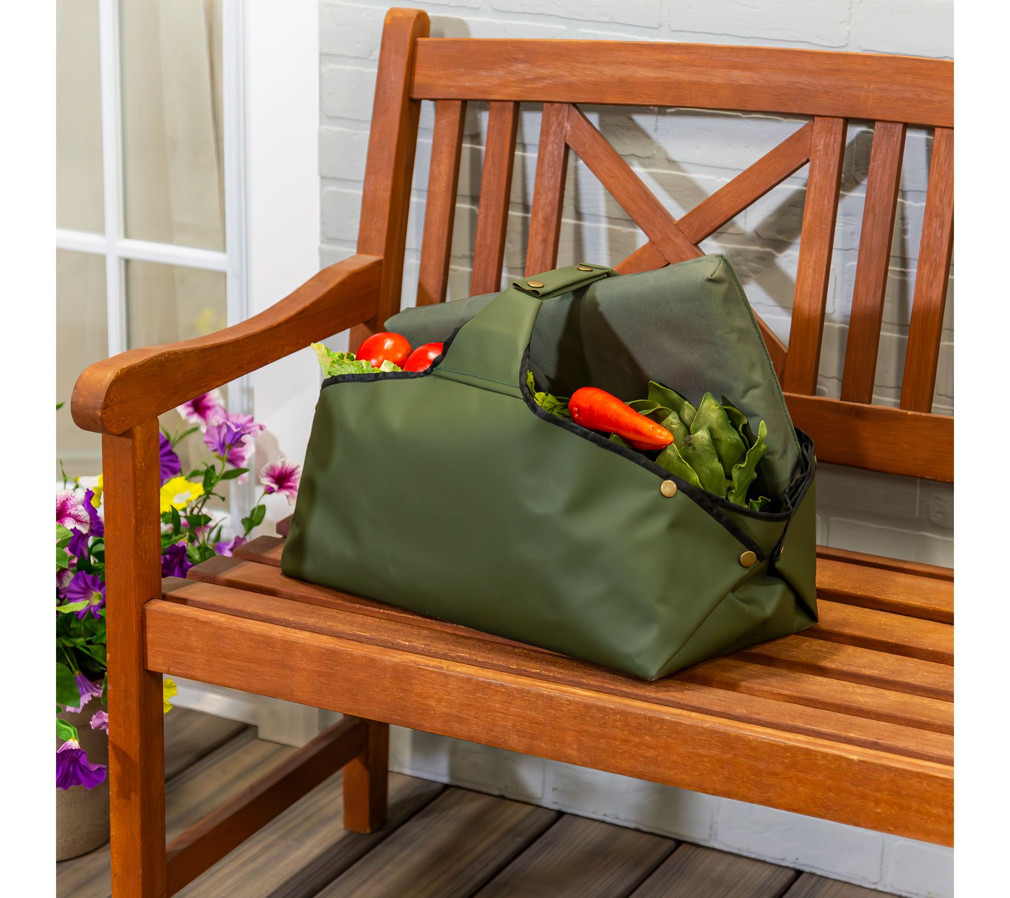 "As Is" Evergreen 3-in- 1 Convertible Garden Tote w/ Kneeler Mat