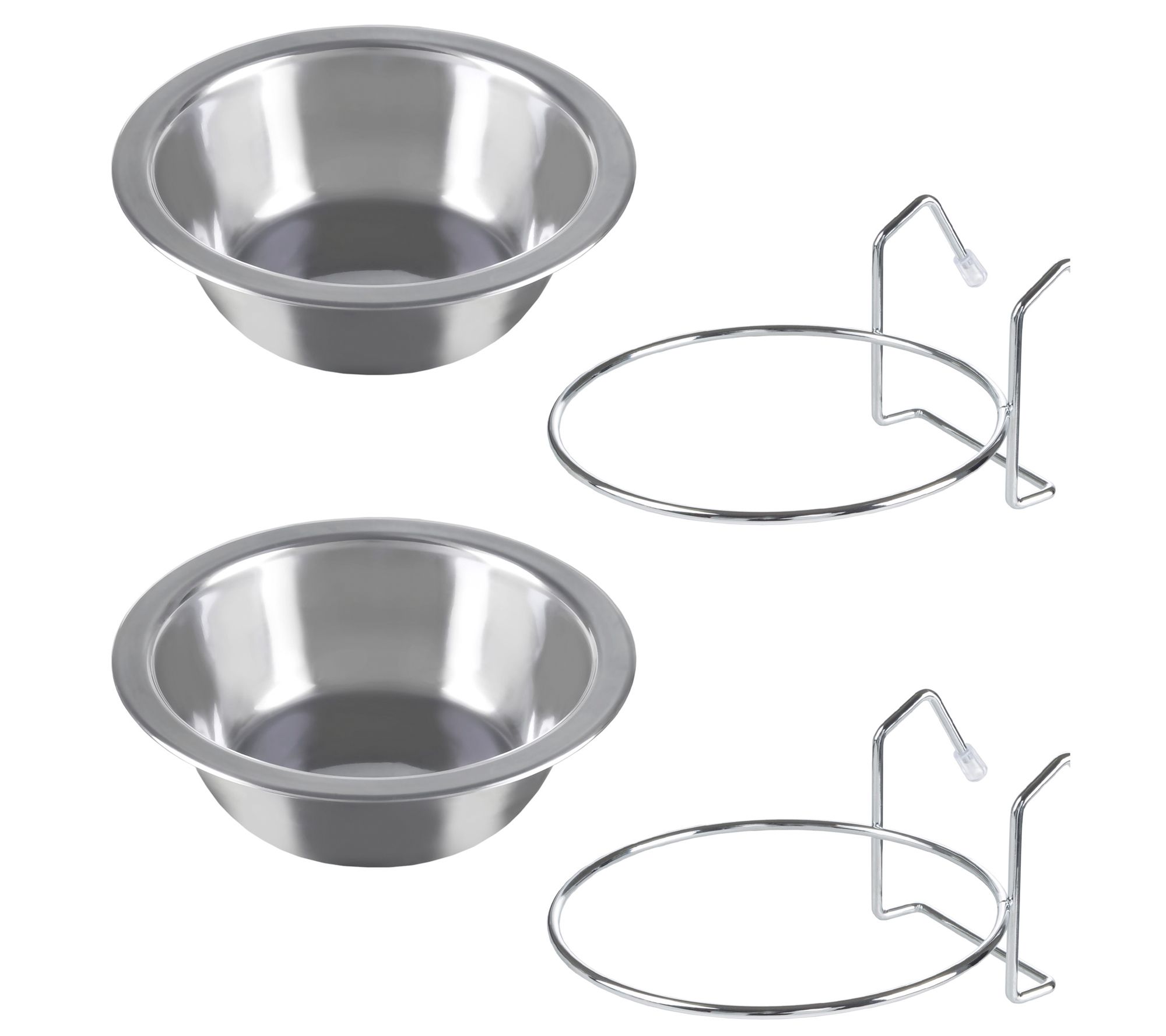 Petmaker Set of 2 Stainless-Steel Pet Hanging Bowls