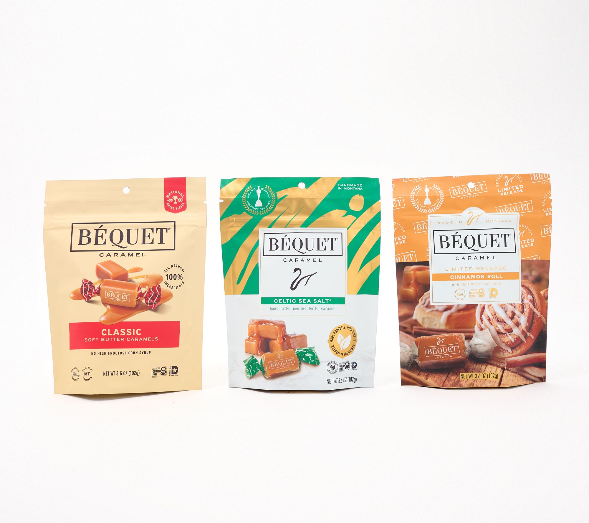 Bequet Confection (3) 3.6-oz Bags Of Gourmet Caramels