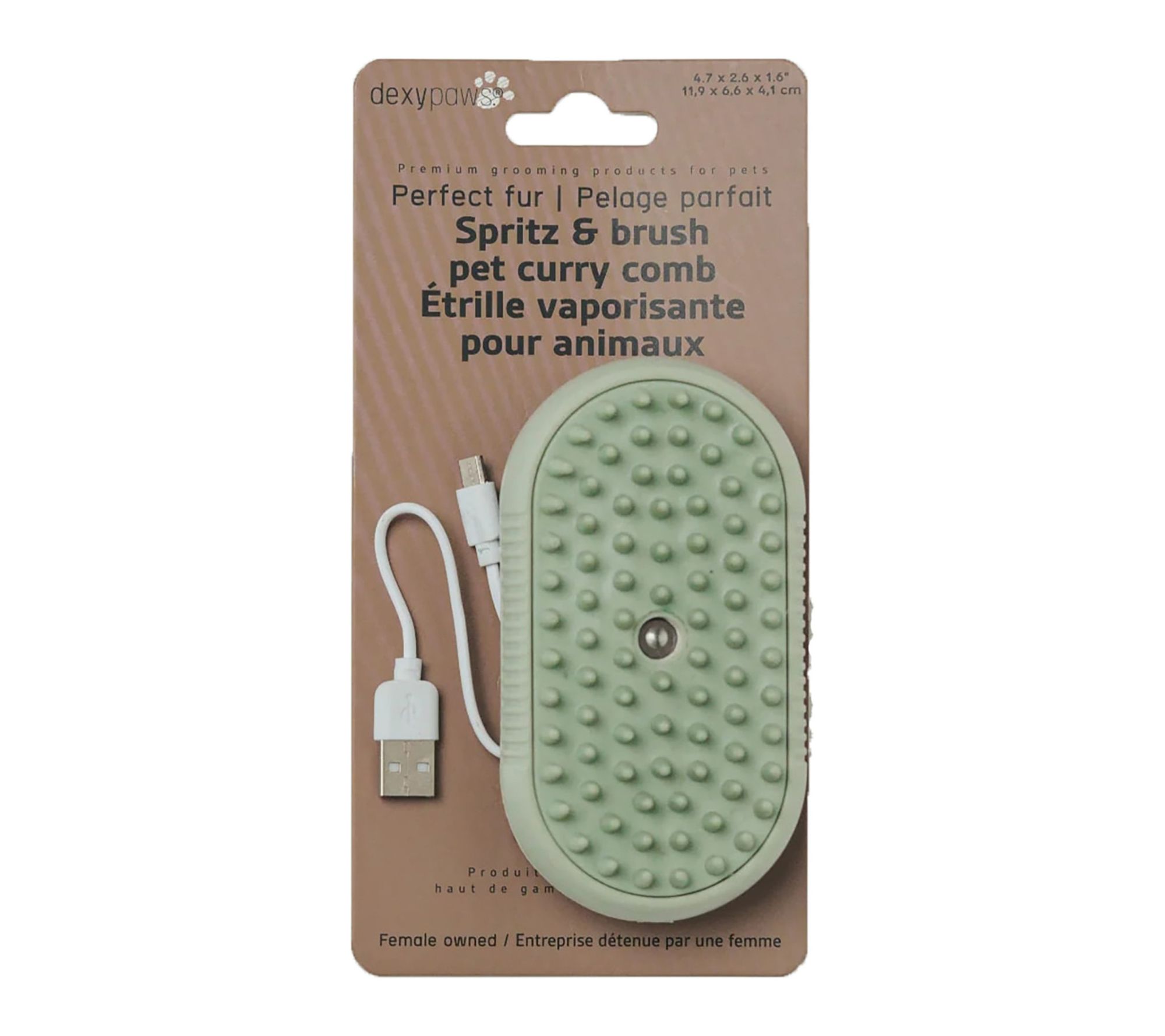 Dexypaws Spritz and Brush Pet Comb for Dog andCat Grooming