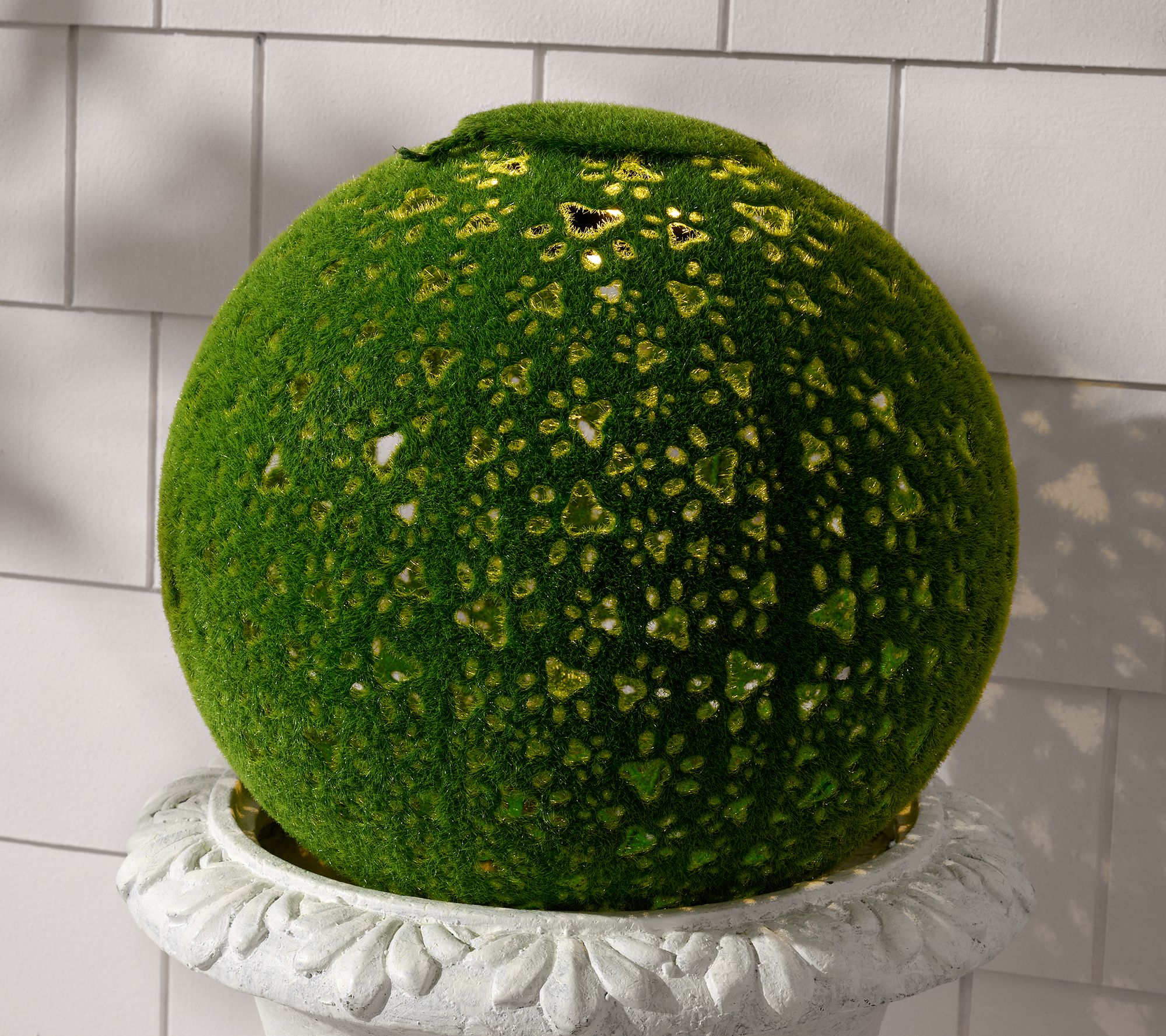 "As Is" Girl Next Door 12" Flocked Illuminated Metal Sphere