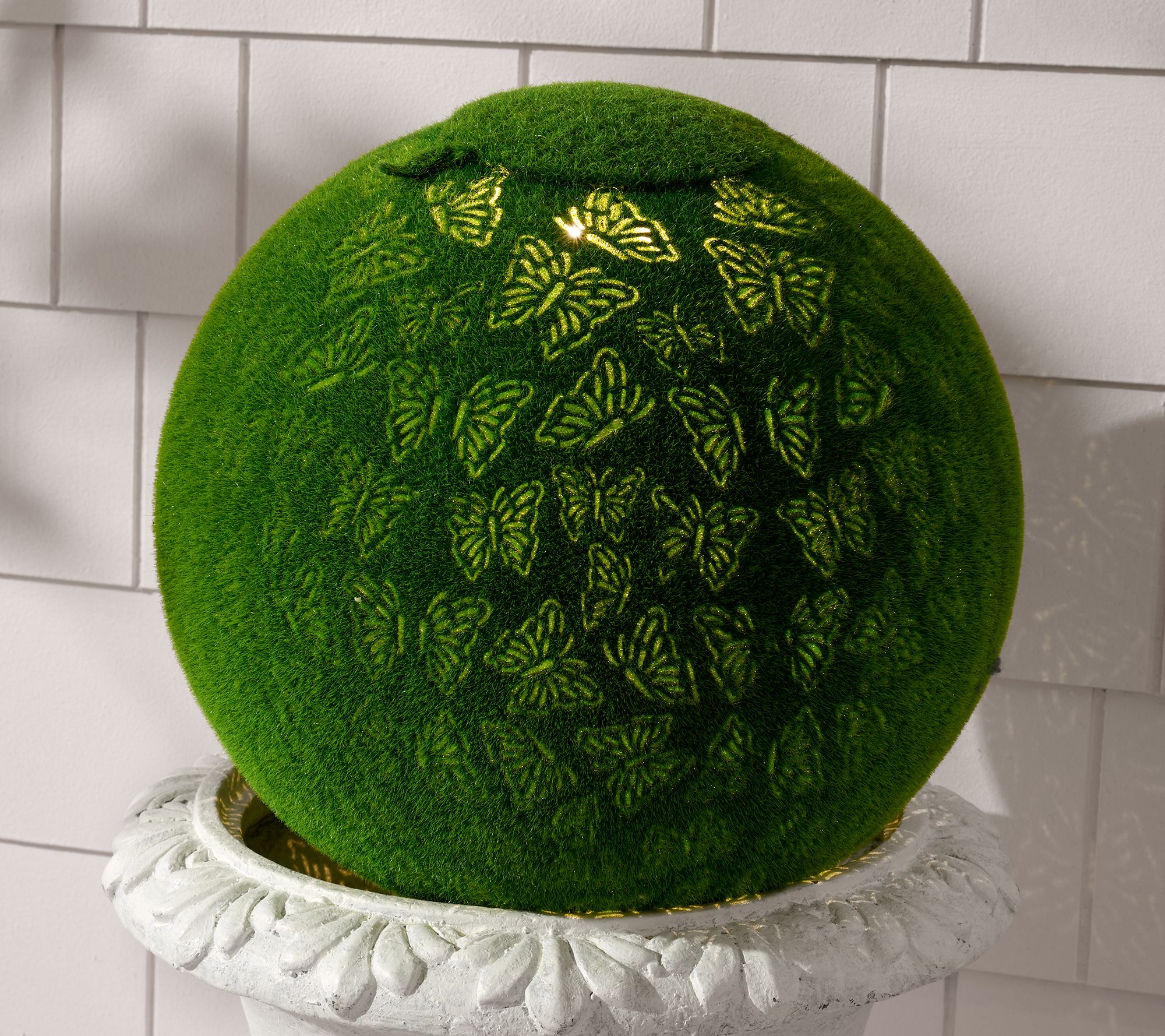 "As Is" Girl Next Door 12" Flocked Illuminated Metal Sphere