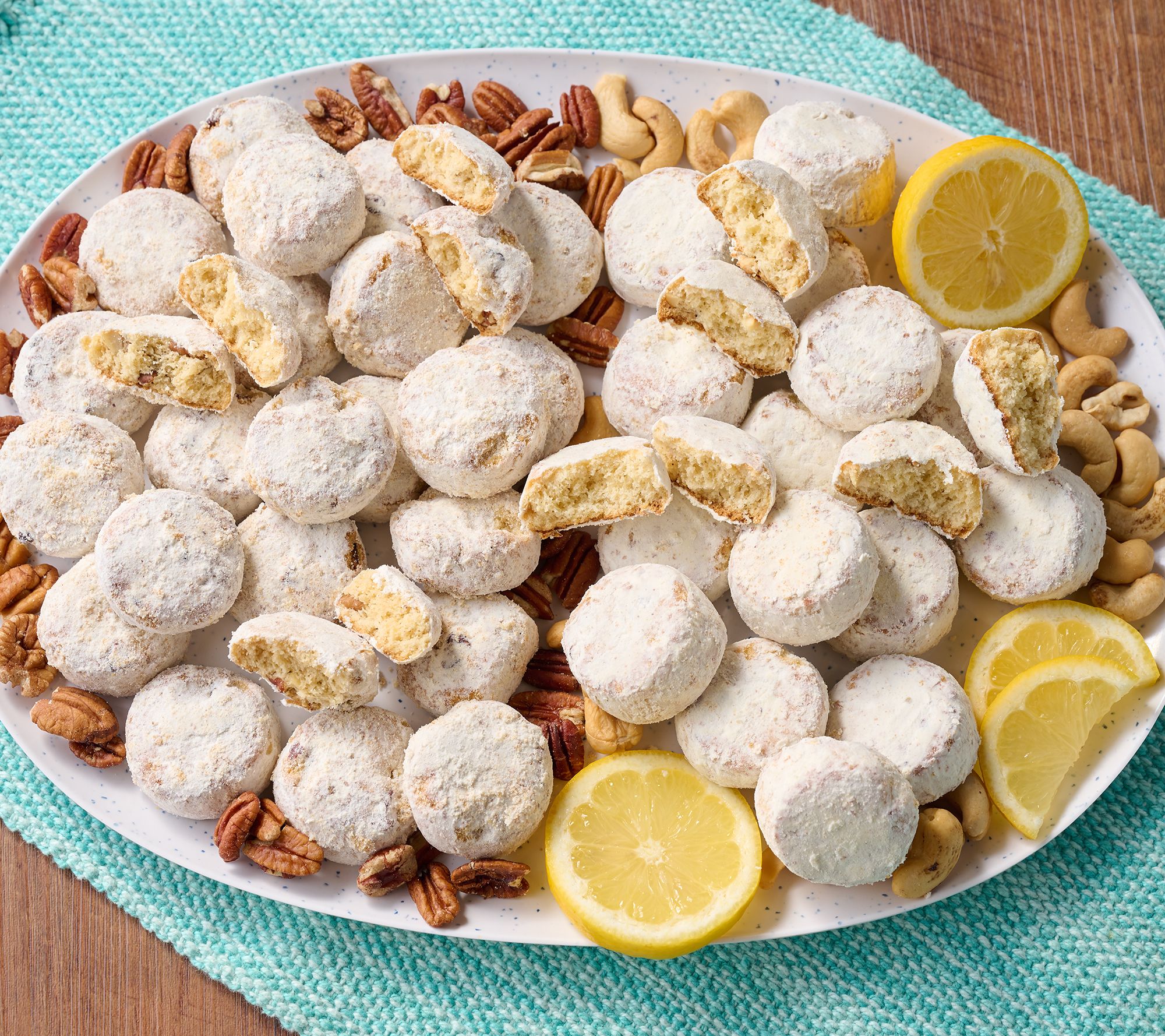 David's Cookies 2 lbs Lemon Cashew or Butter Pecan Meltaways
