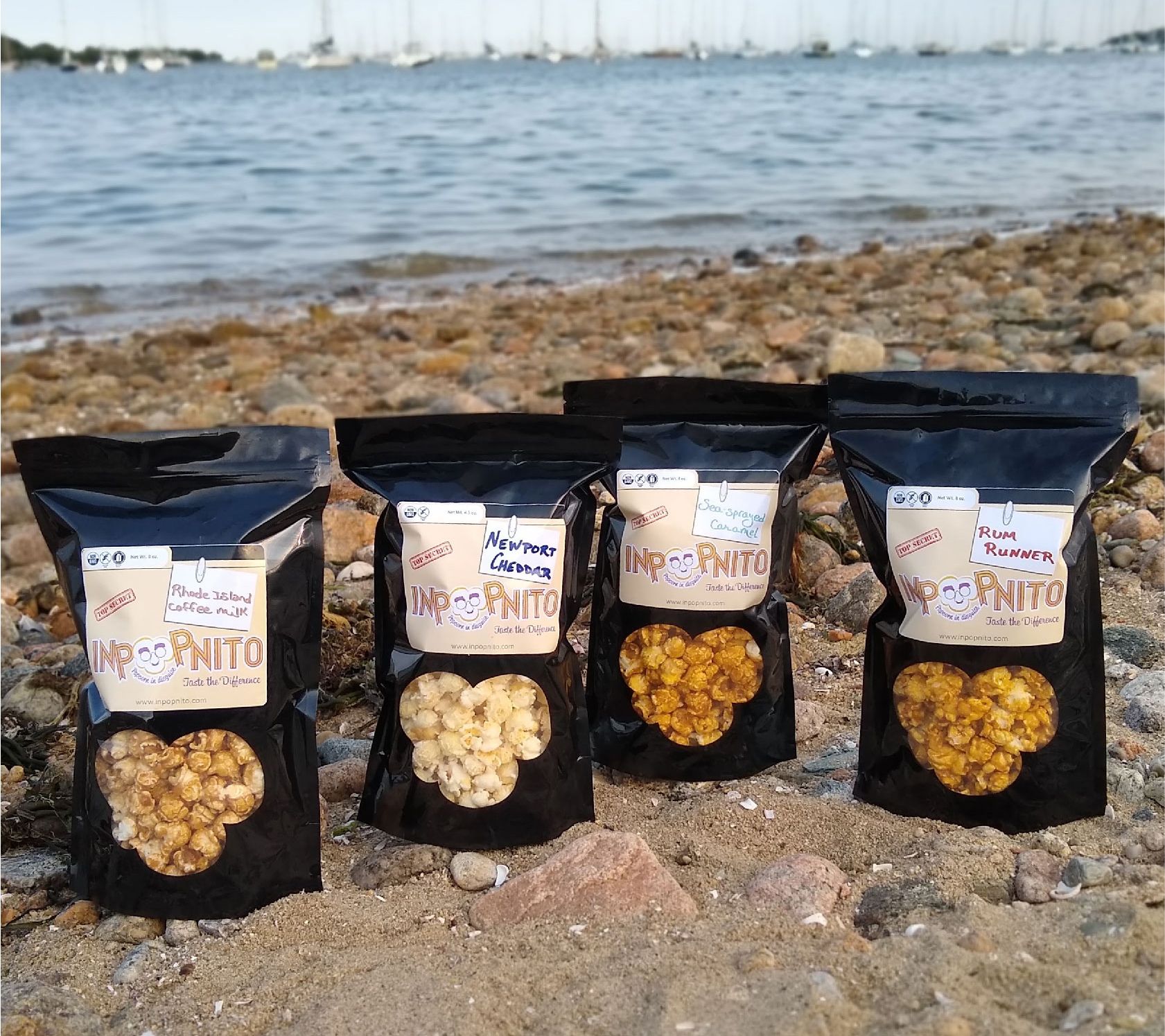 Inpopnito 4 Pack Weekend in Newport - Gourmet P opcorn