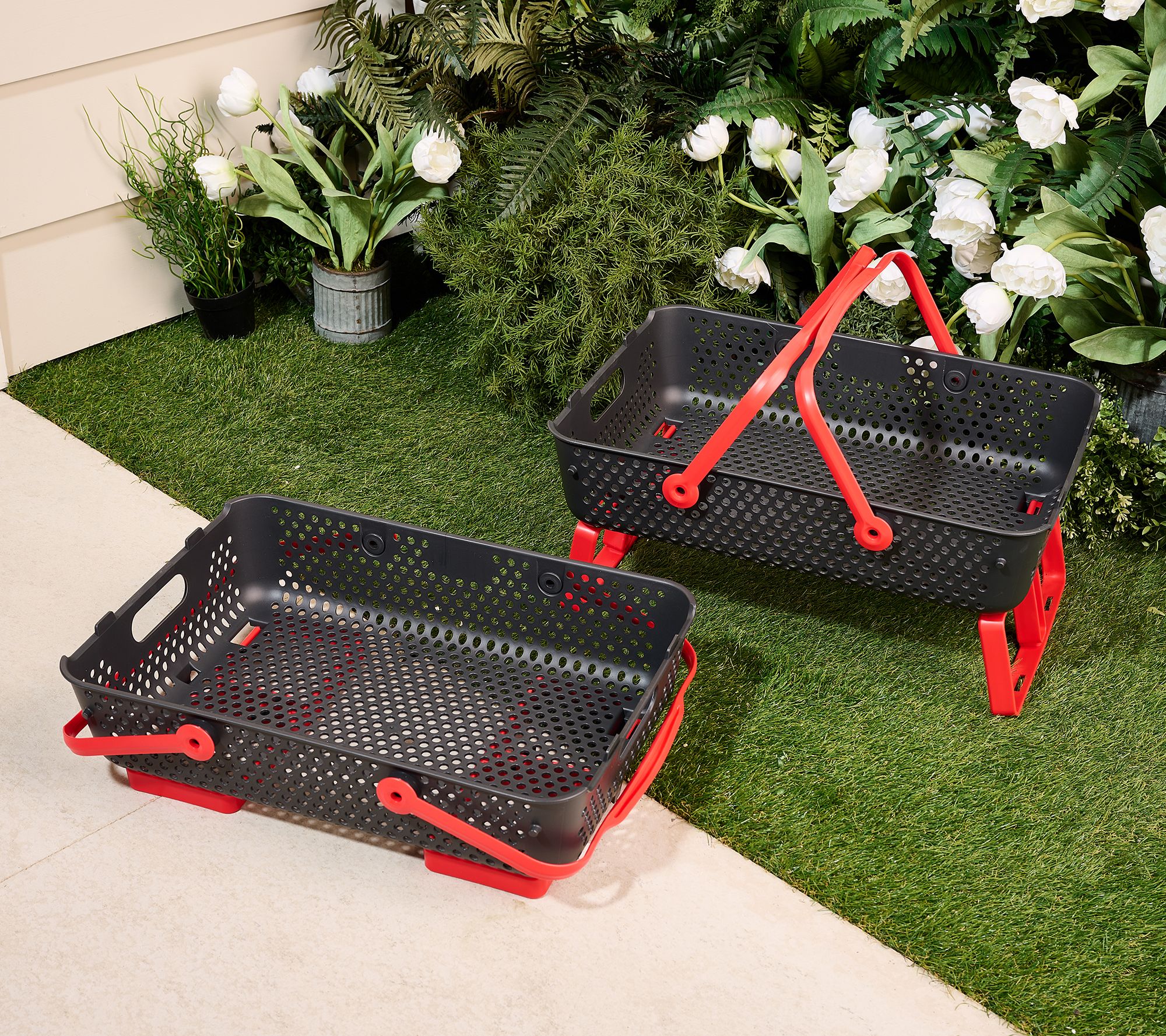 Girl Next Door Set of 2 Stackable Garden Baskets